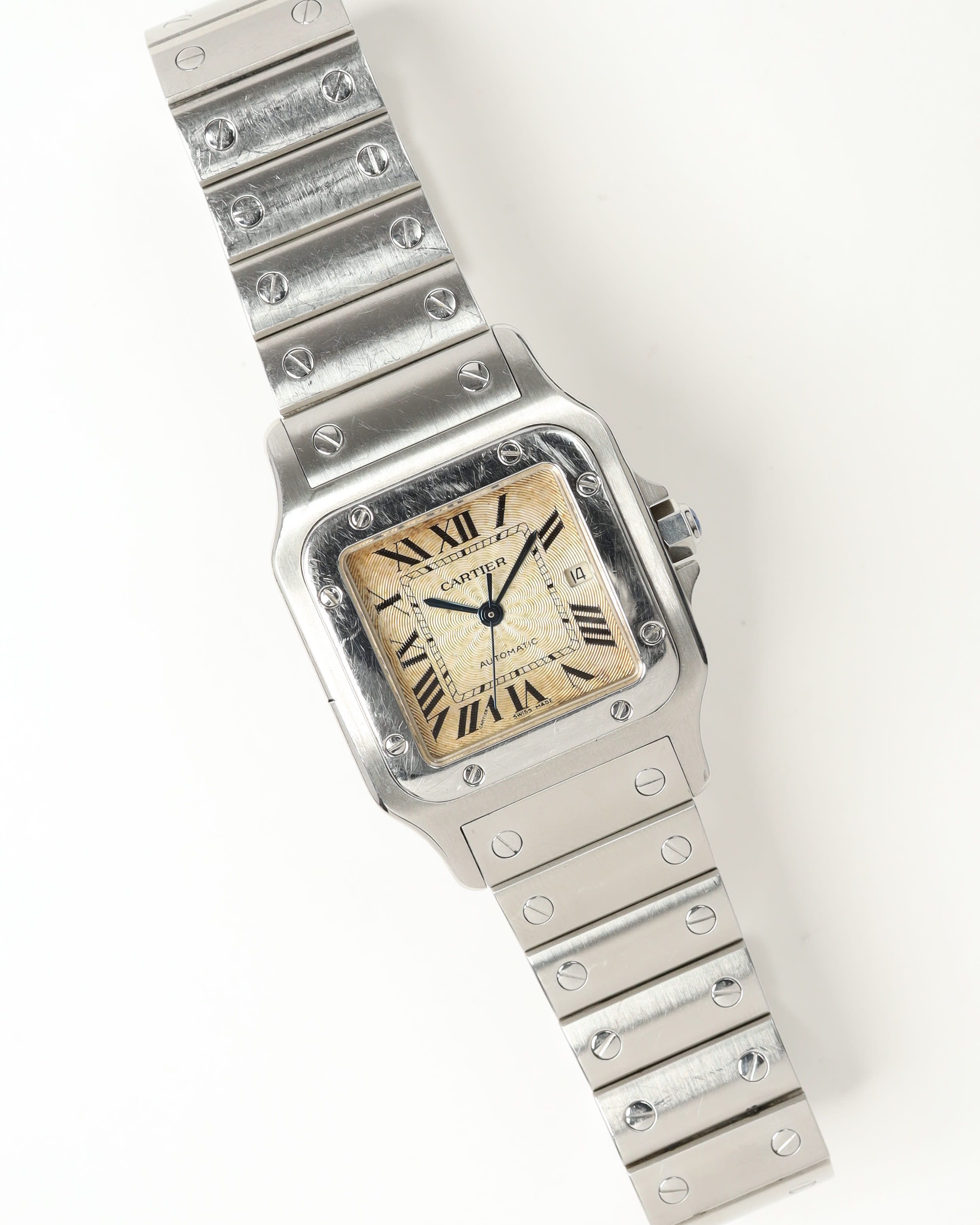 Cartier Santos Galbée 29mm Ref 2319 Tropical Automatic Watch In Gray