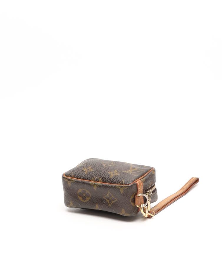 Pre-owned Louis Vuitton Small Monogram Trousse Wapity Pouch In Brown