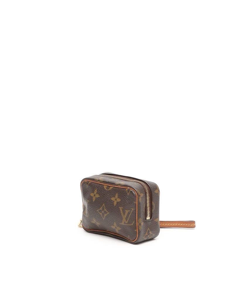 Pre-owned Louis Vuitton Small Monogram Trousse Wapity Pouch In Brown