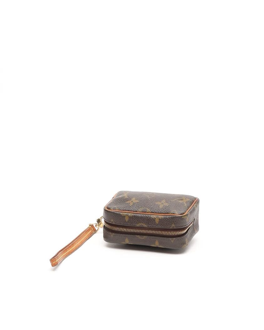 Pre-owned Louis Vuitton Small Monogram Trousse Wapity Pouch In Brown