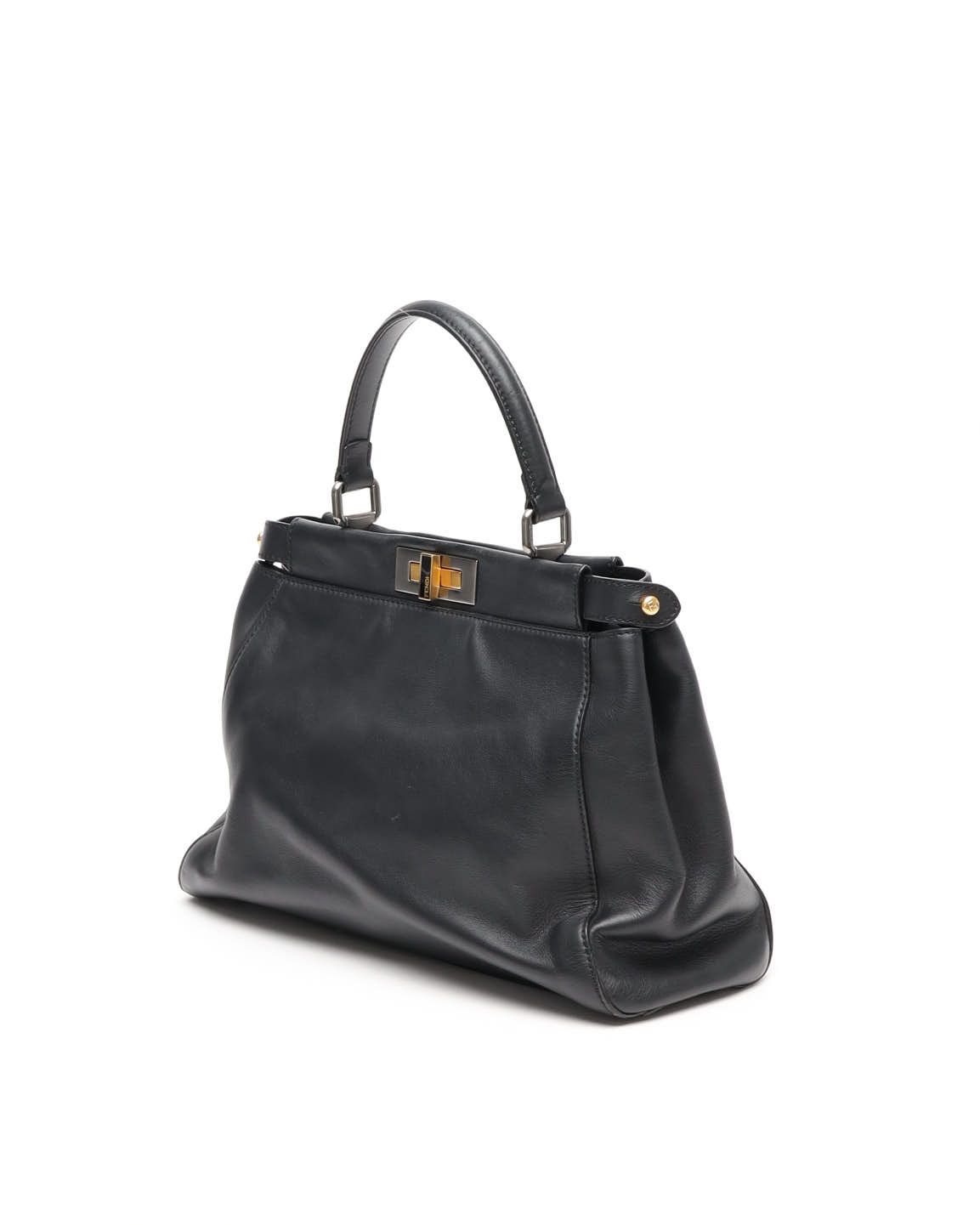 Fendi Medium Peekaboo Bag In Black