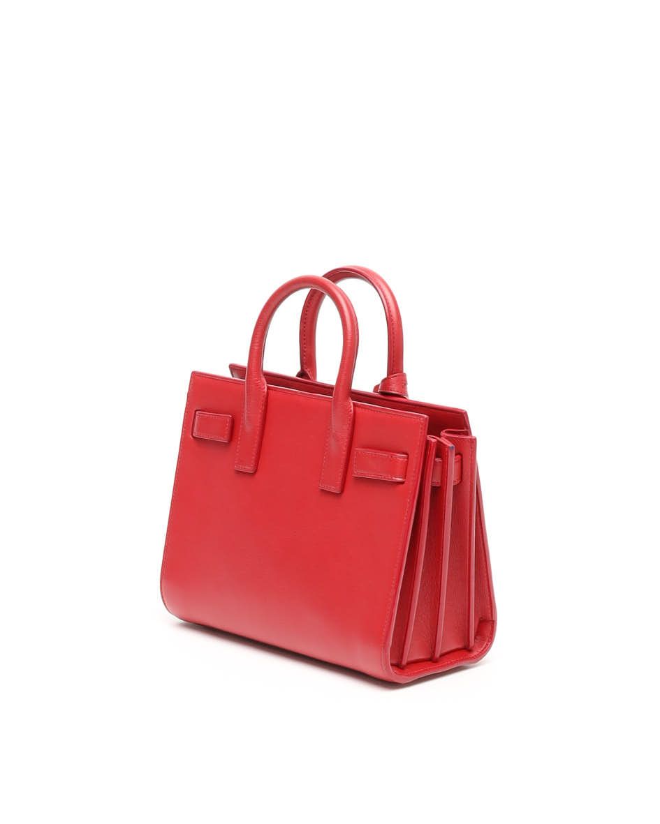 Saint Laurent Nano Sac De Jour Bag In Red