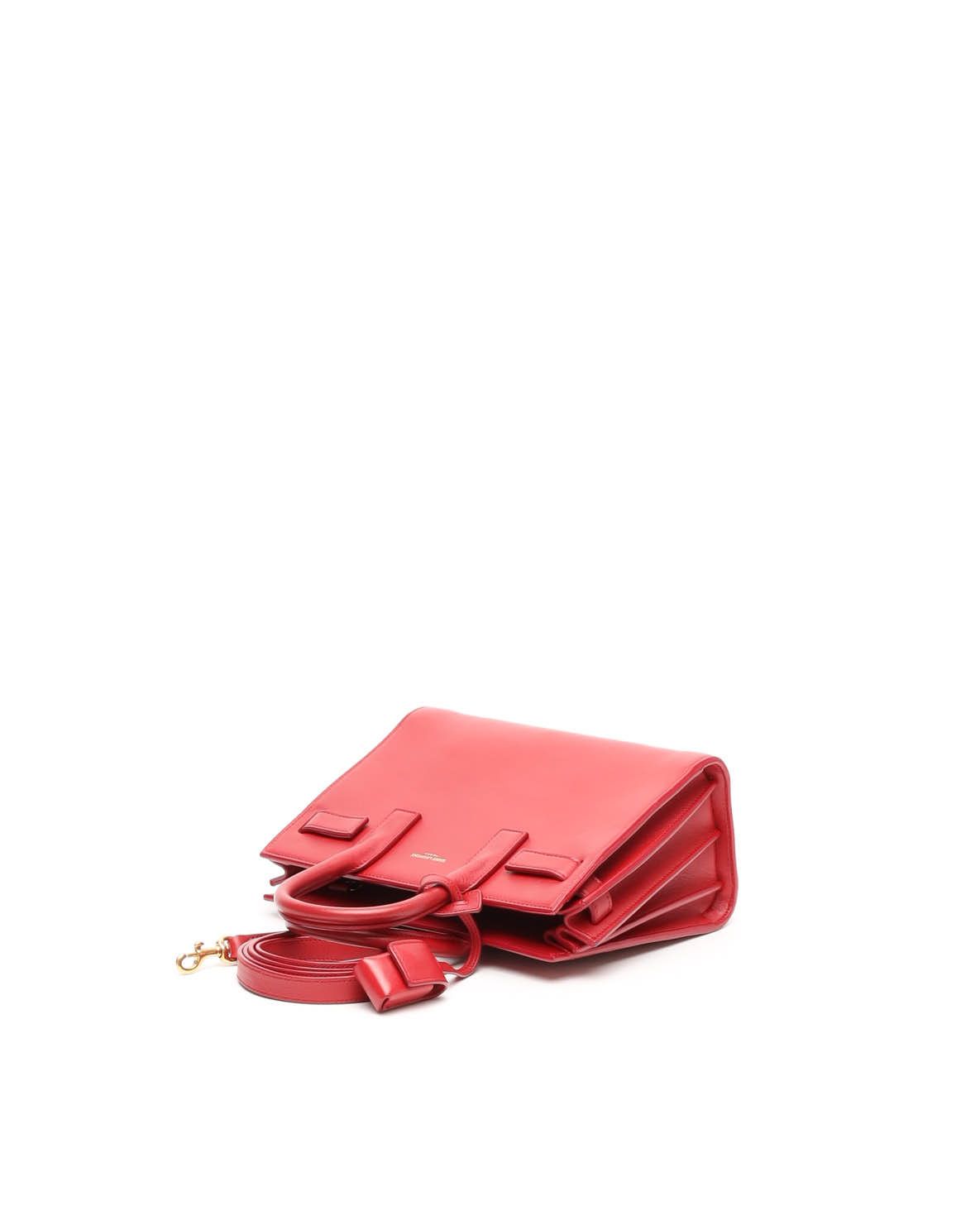 Saint Laurent Nano Sac De Jour Bag In Red