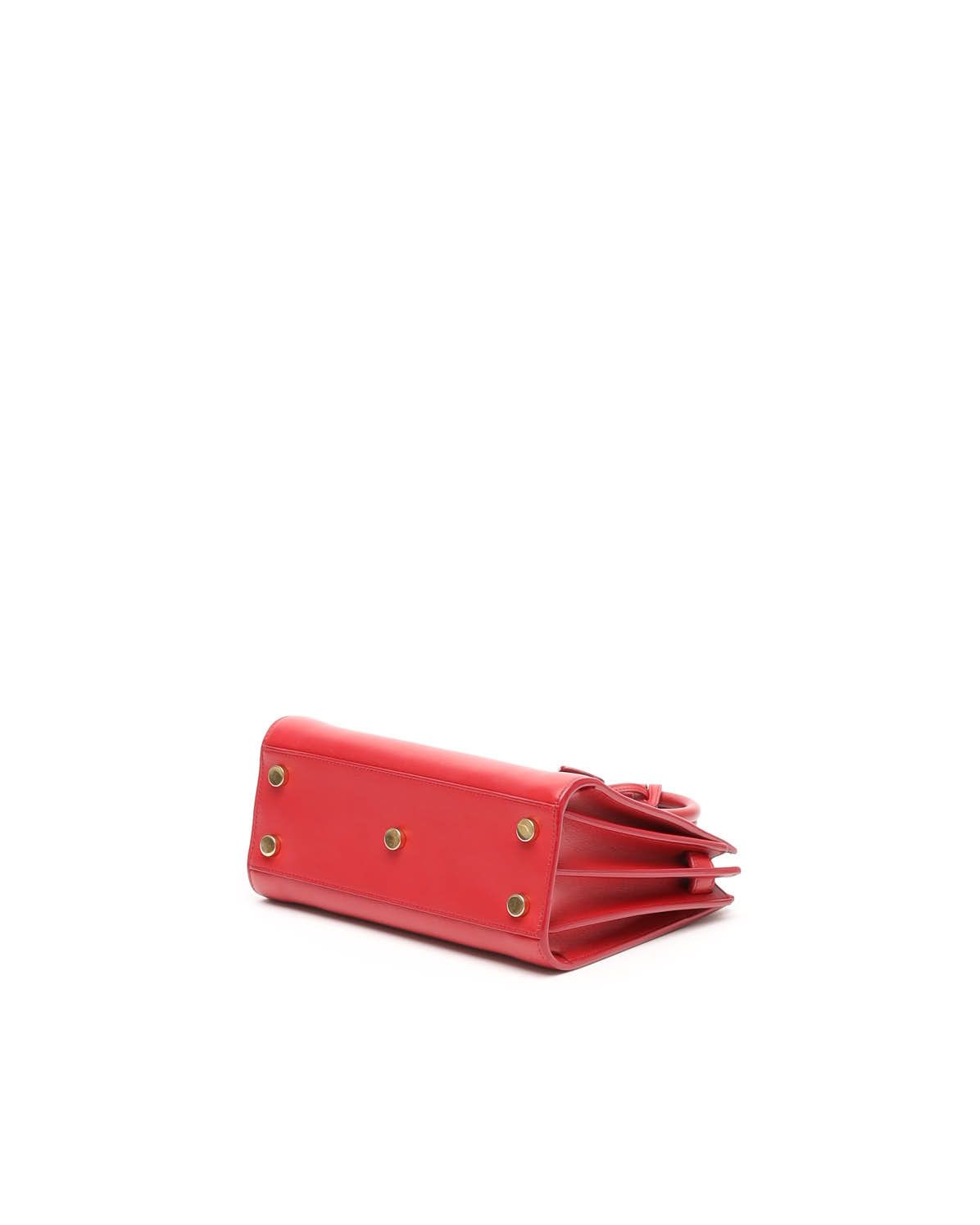 Saint Laurent Nano Sac De Jour Bag In Red