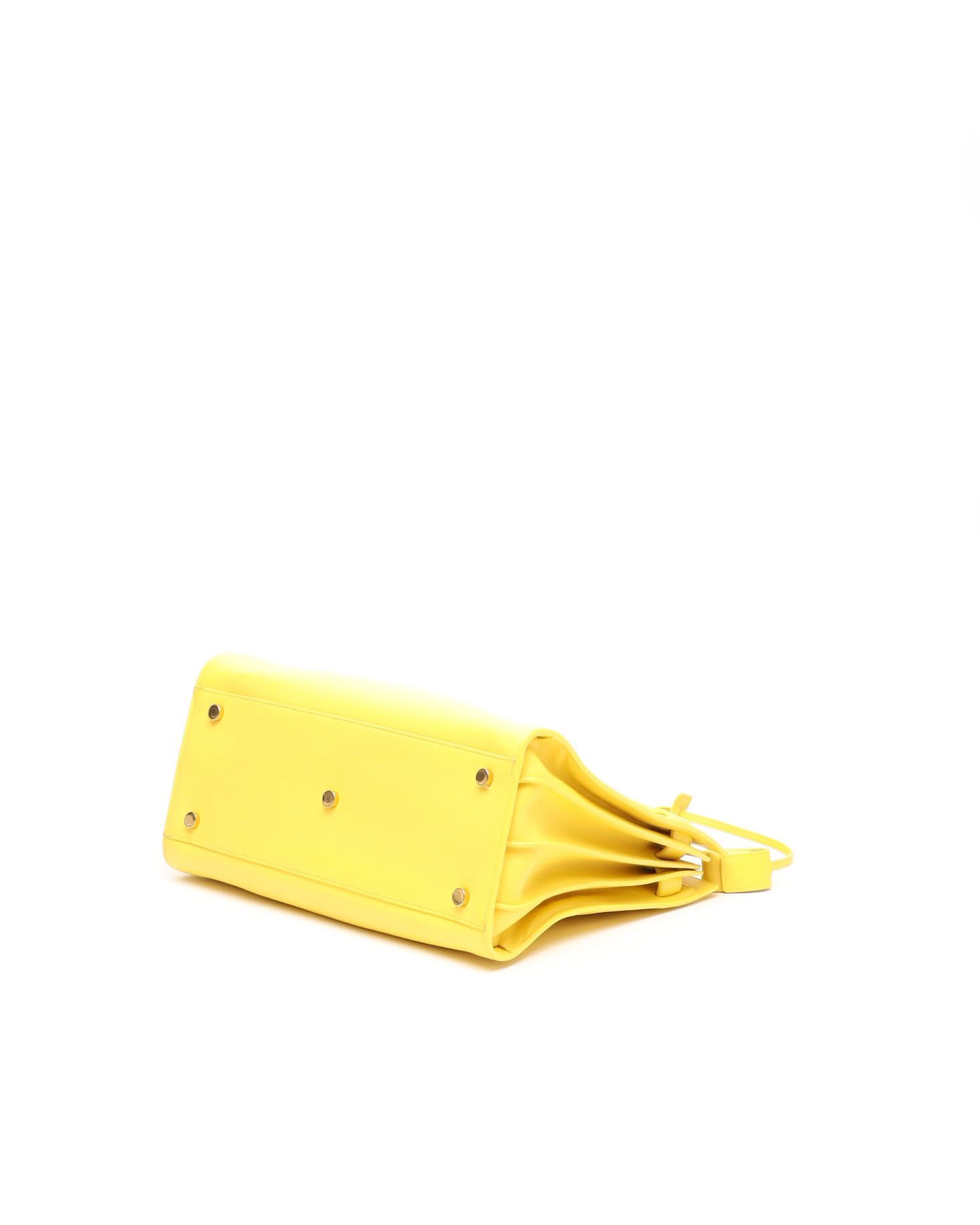 Saint Laurent Small Sac De Jour Bag In Yellow