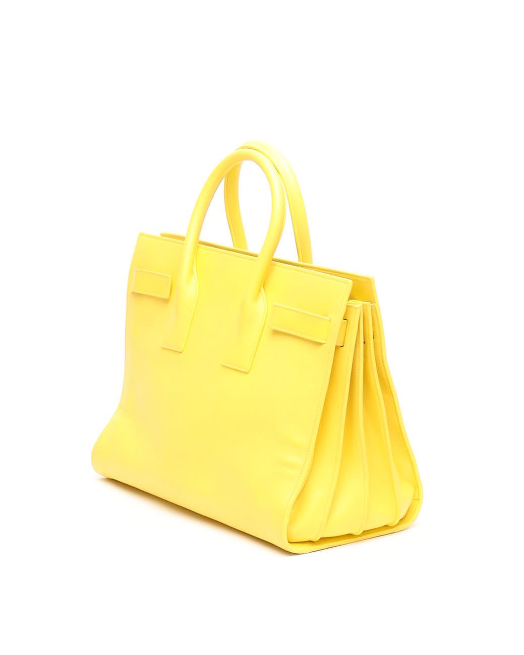 Saint Laurent Small Sac De Jour Bag In Yellow