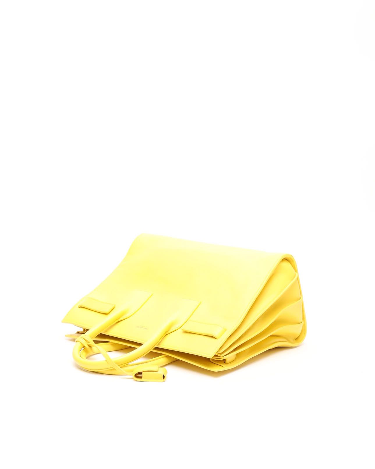 Saint Laurent Small Sac De Jour Bag In Yellow