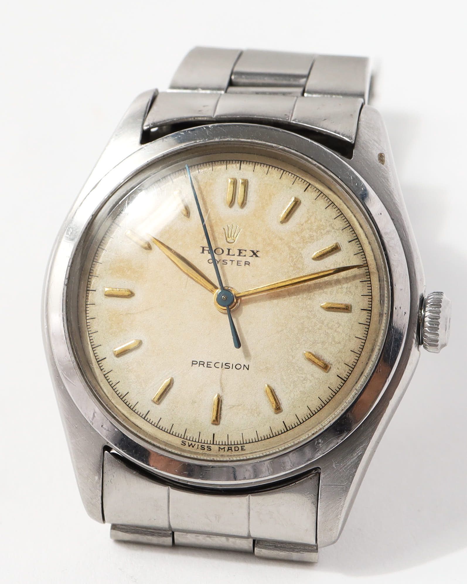 Rolex Oyster Precision 34mm Ref 4925 1959 Watch In Silver