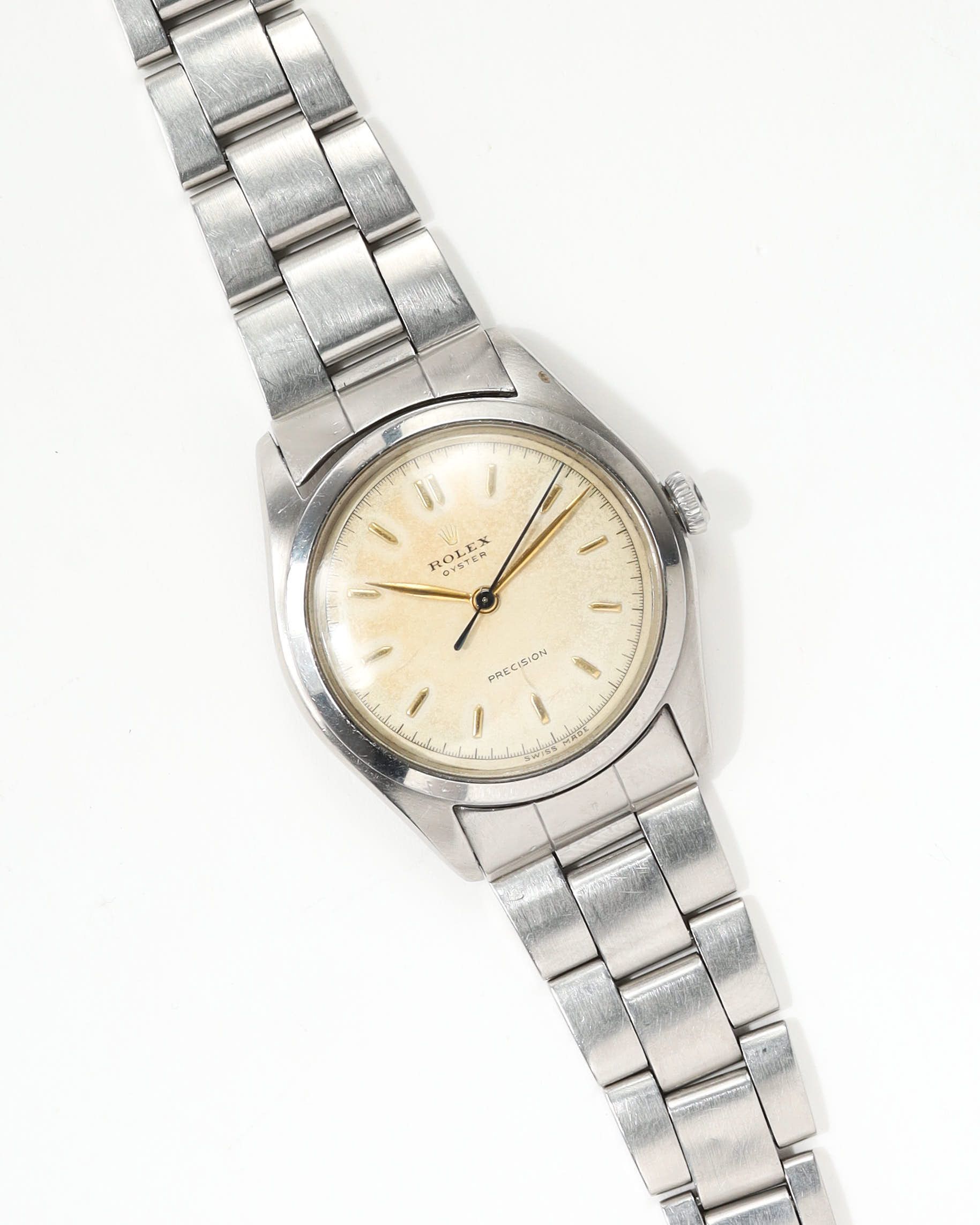 Rolex Oyster Precision 34mm Ref 4925 1959 Watch In Silver