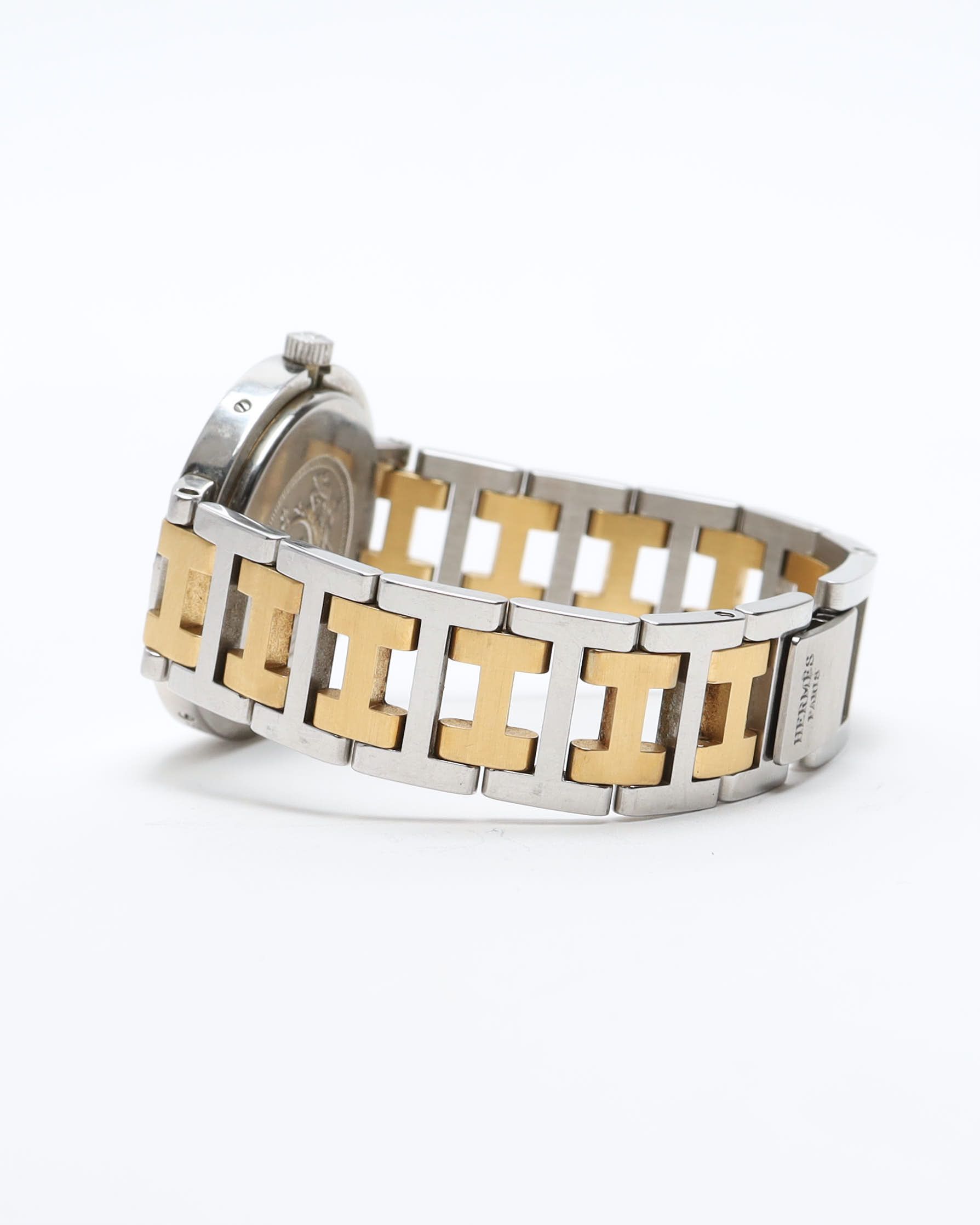 Pre-owned Hermes Hermès Clipper 30mm Full Set Watch In Sand