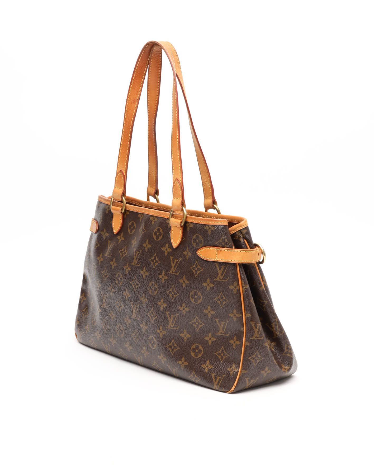 Pre-owned Louis Vuitton Monogram Batignolles Horizontal Tote Bag In Brown