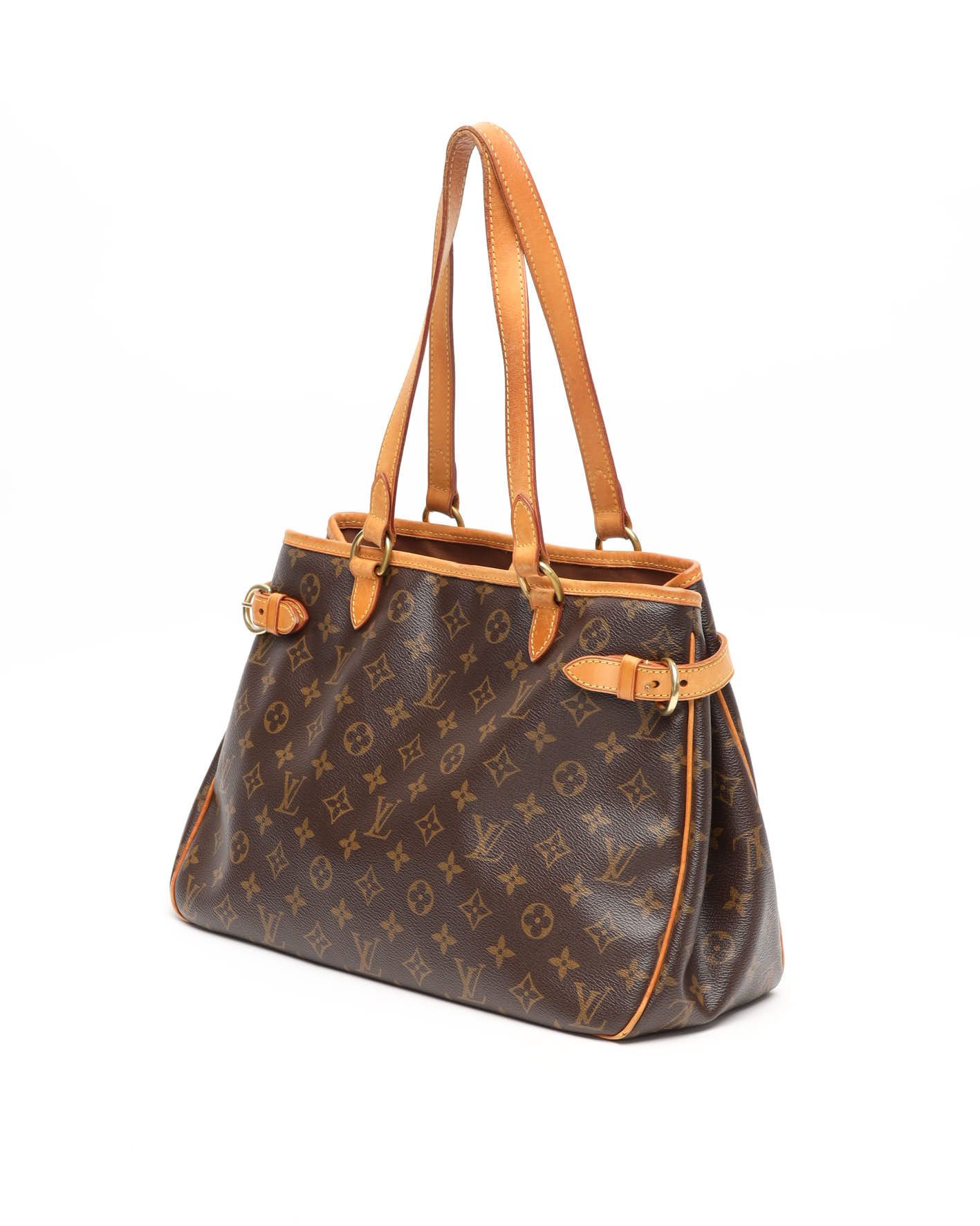 Pre-owned Louis Vuitton Monogram Batignolles Horizontal Tote Bag In Brown