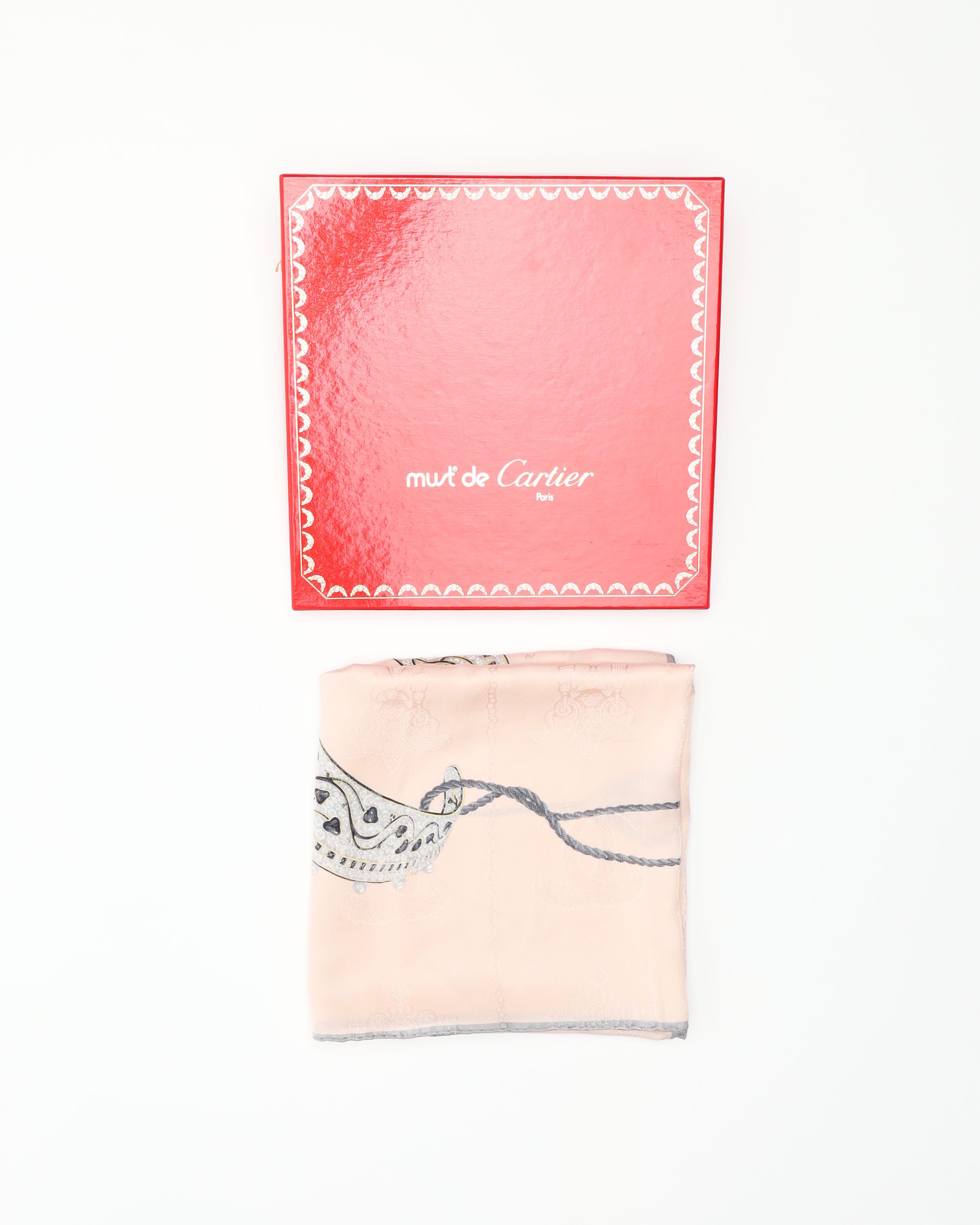 Cartier 90 Silk Scarf In Neutral