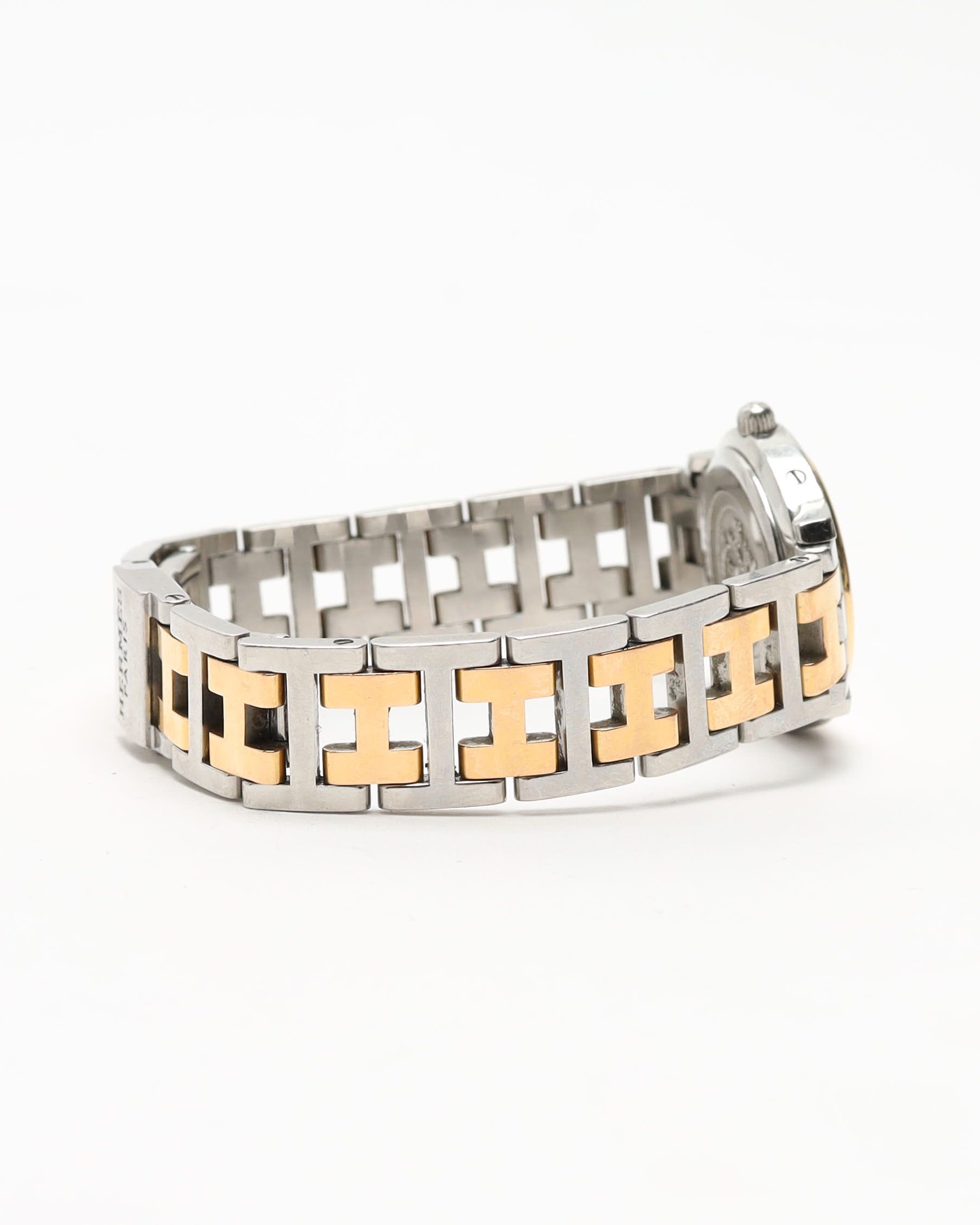 Pre-owned Hermes Hermès Clipper 24mm Ref Cl4.222 Mother-of-pearl Dial Watch