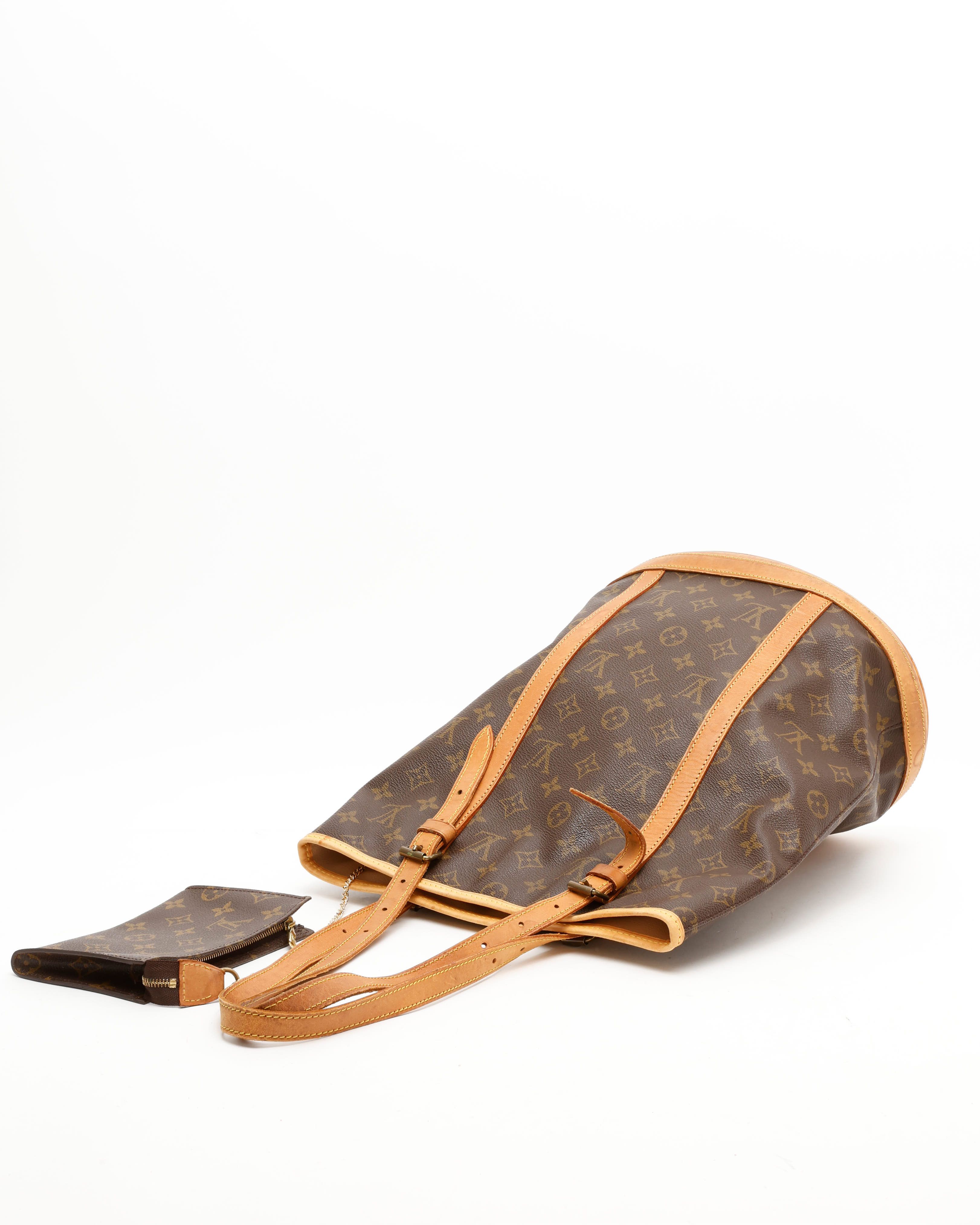 Pre-owned Louis Vuitton Monogram Bucket Gm Bag In Brown