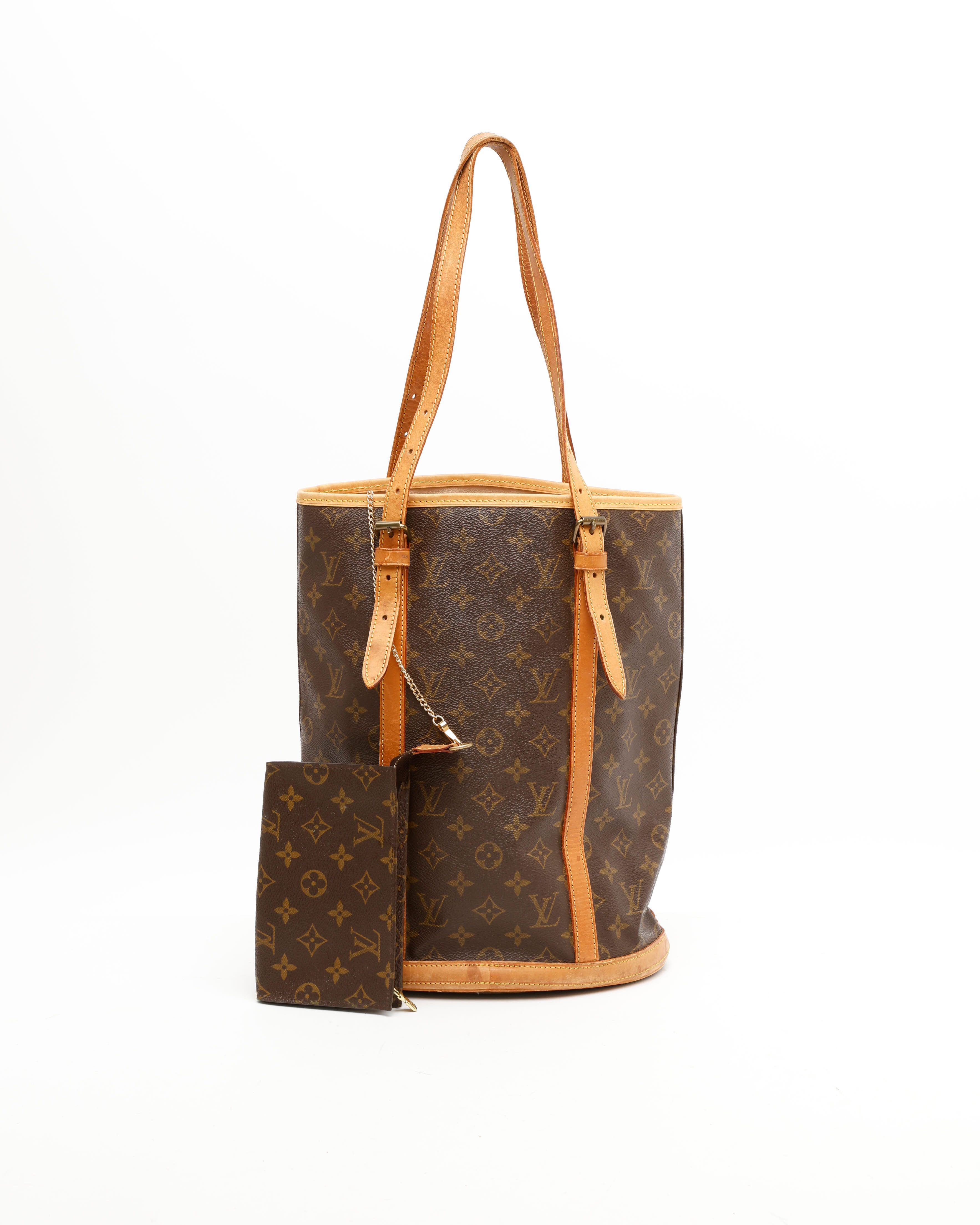 Pre-owned Louis Vuitton Monogram Bucket Gm Bag In Brown