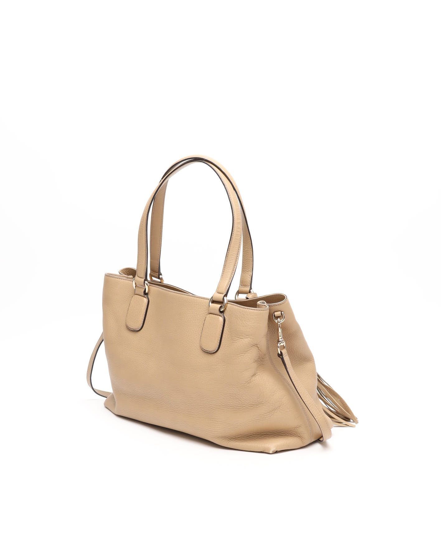 Gucci Gg Soho Tote Bag In Sand