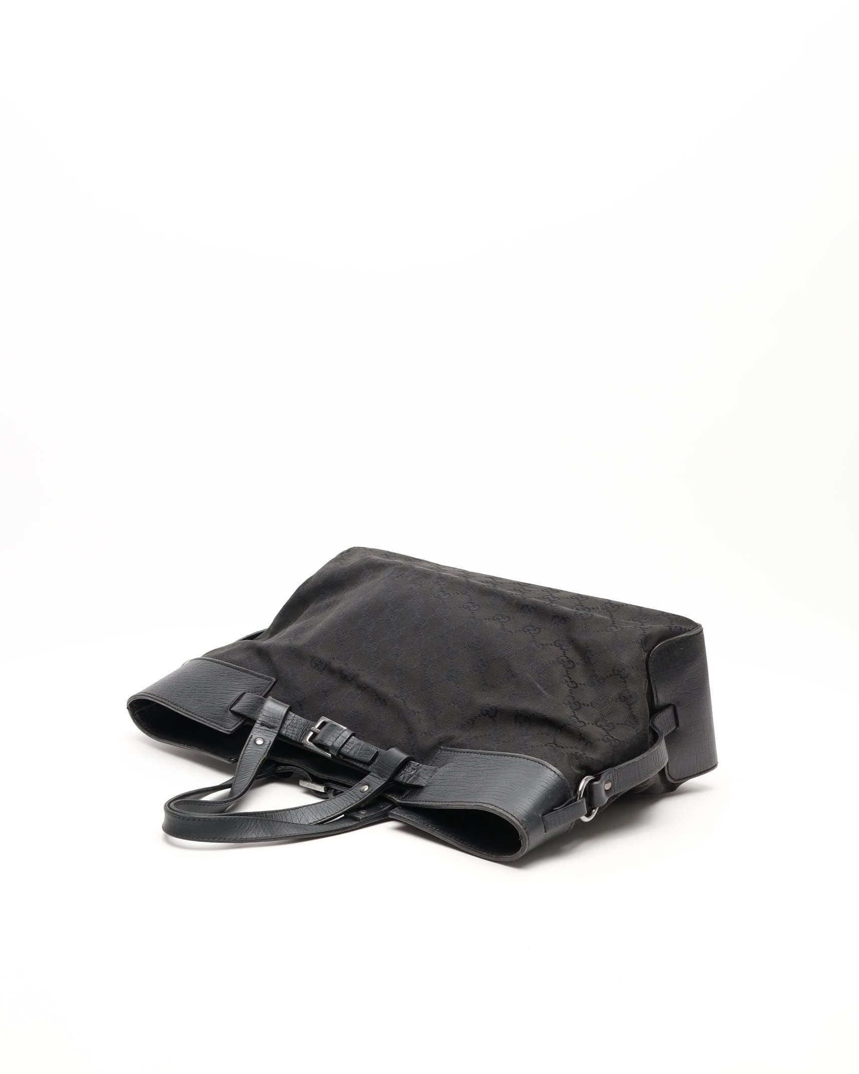 Gucci Gg Belt Tote Bag In Black