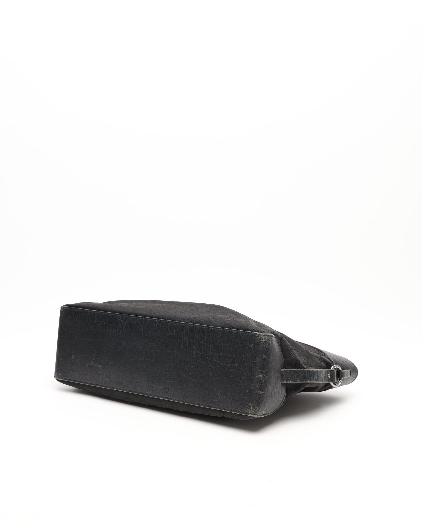 Gucci Gg Belt Tote Bag In Black