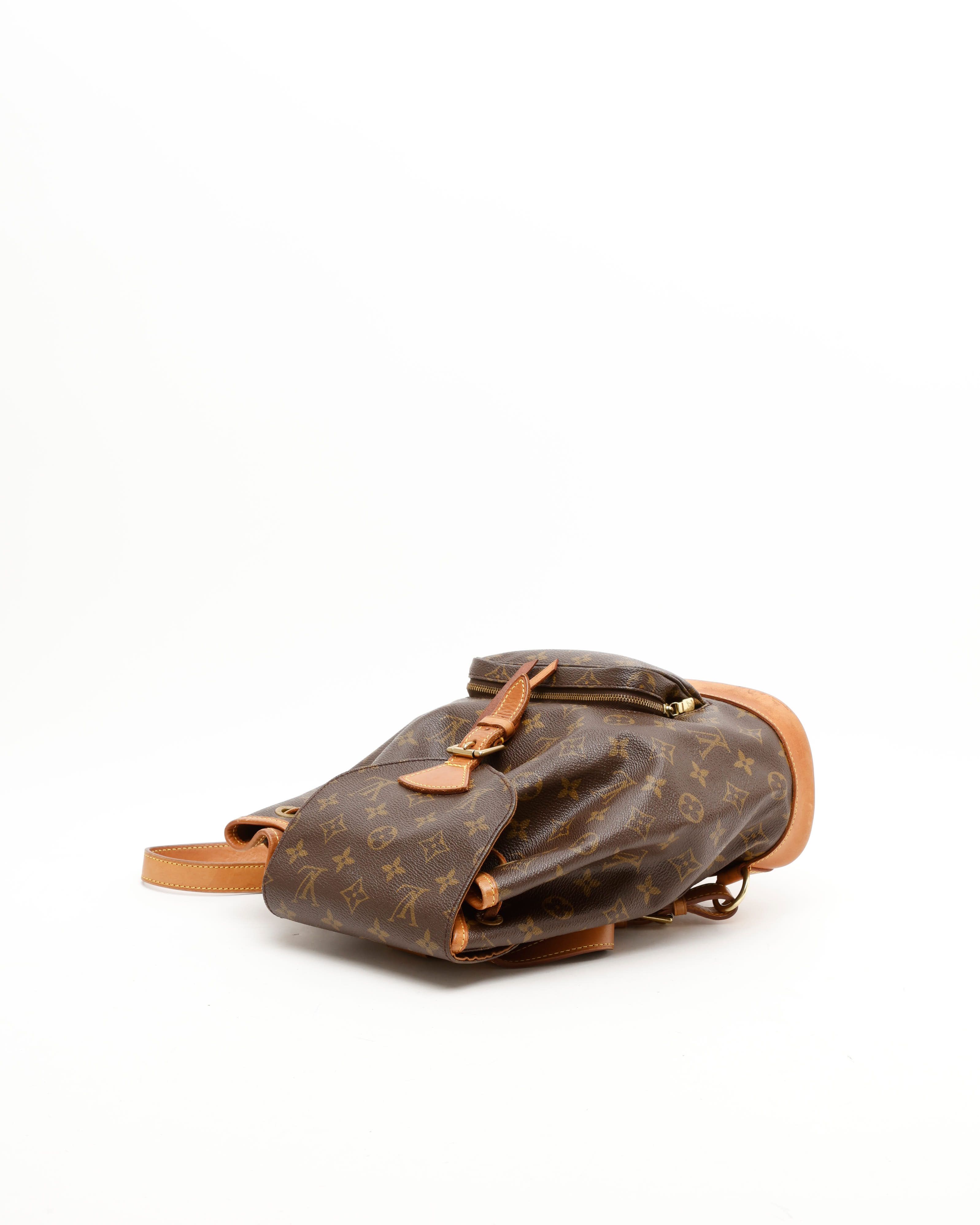 Pre-owned Louis Vuitton Monogram Montsouris Mm Backpack In Brown