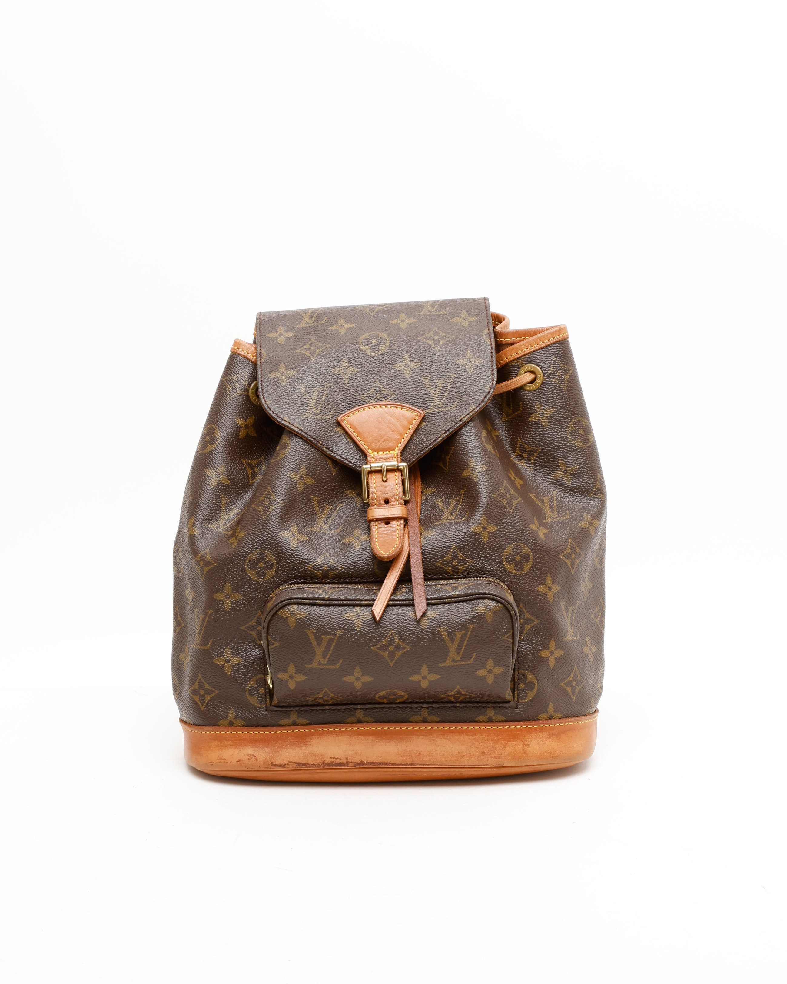 Pre-owned Louis Vuitton Monogram Montsouris Mm Backpack In Brown