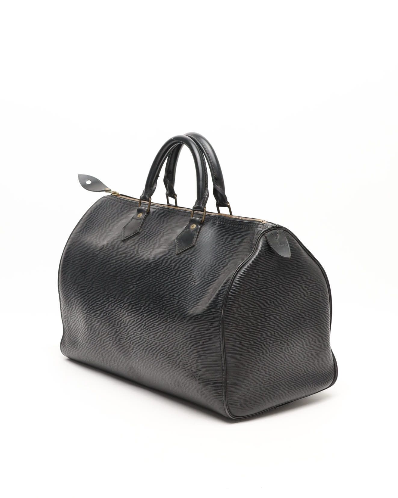 Pre-owned Louis Vuitton Epi Speedy 35 Bag In Black