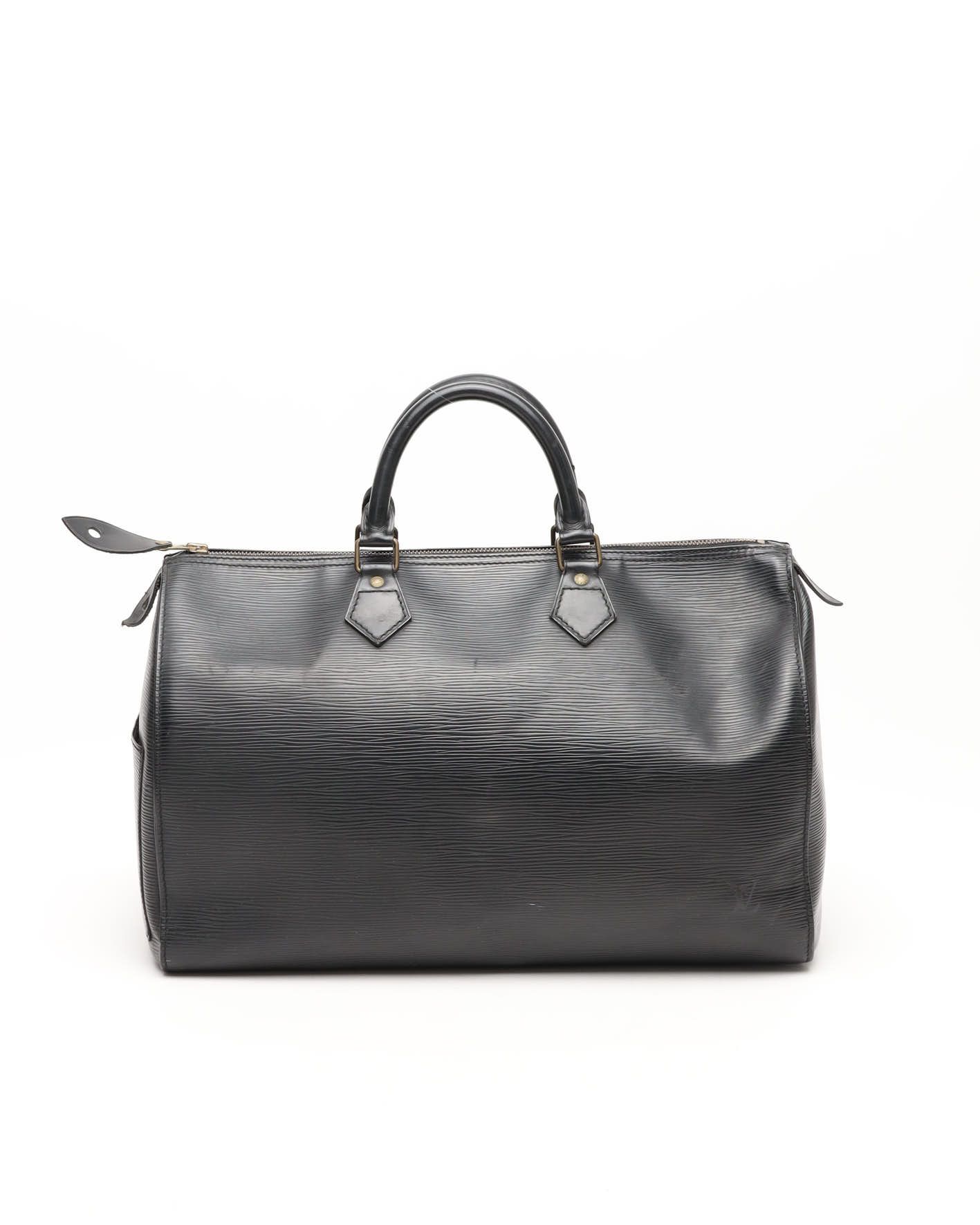 Pre-owned Louis Vuitton Epi Speedy 35 Bag In Black
