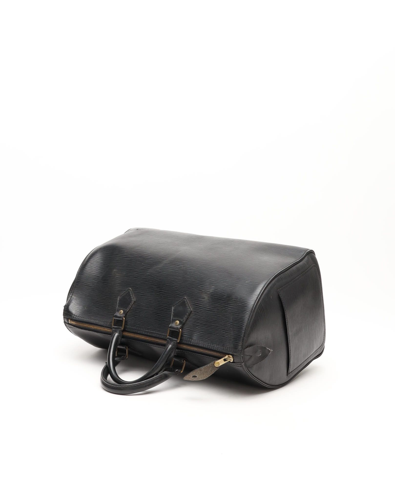Pre-owned Louis Vuitton Epi Speedy 35 Bag In Black
