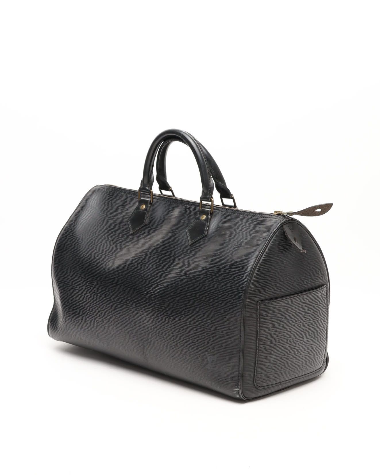 Pre-owned Louis Vuitton Epi Speedy 35 Bag In Black