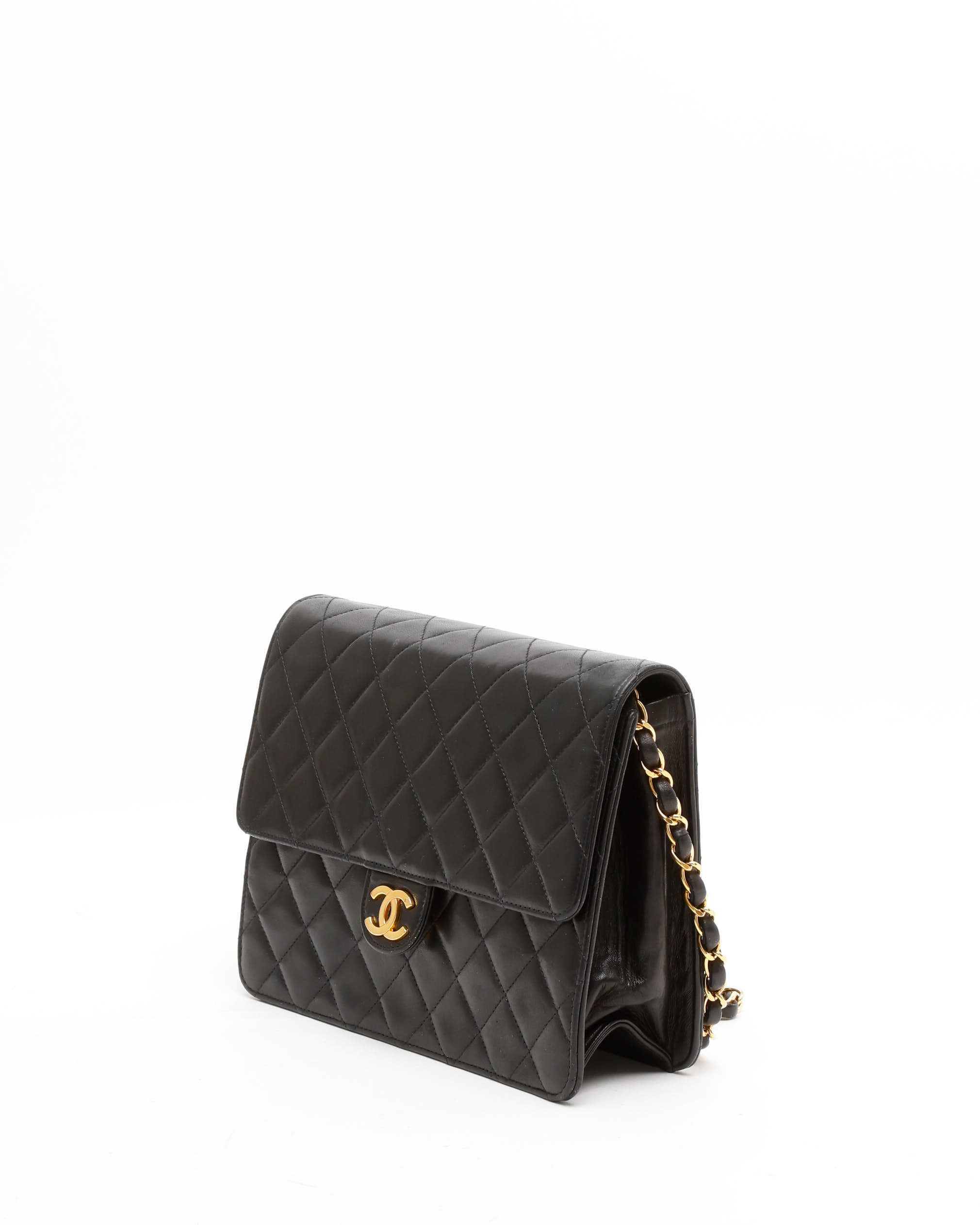 Pre-owned Chanel Classic Chain Flap Bag In Black