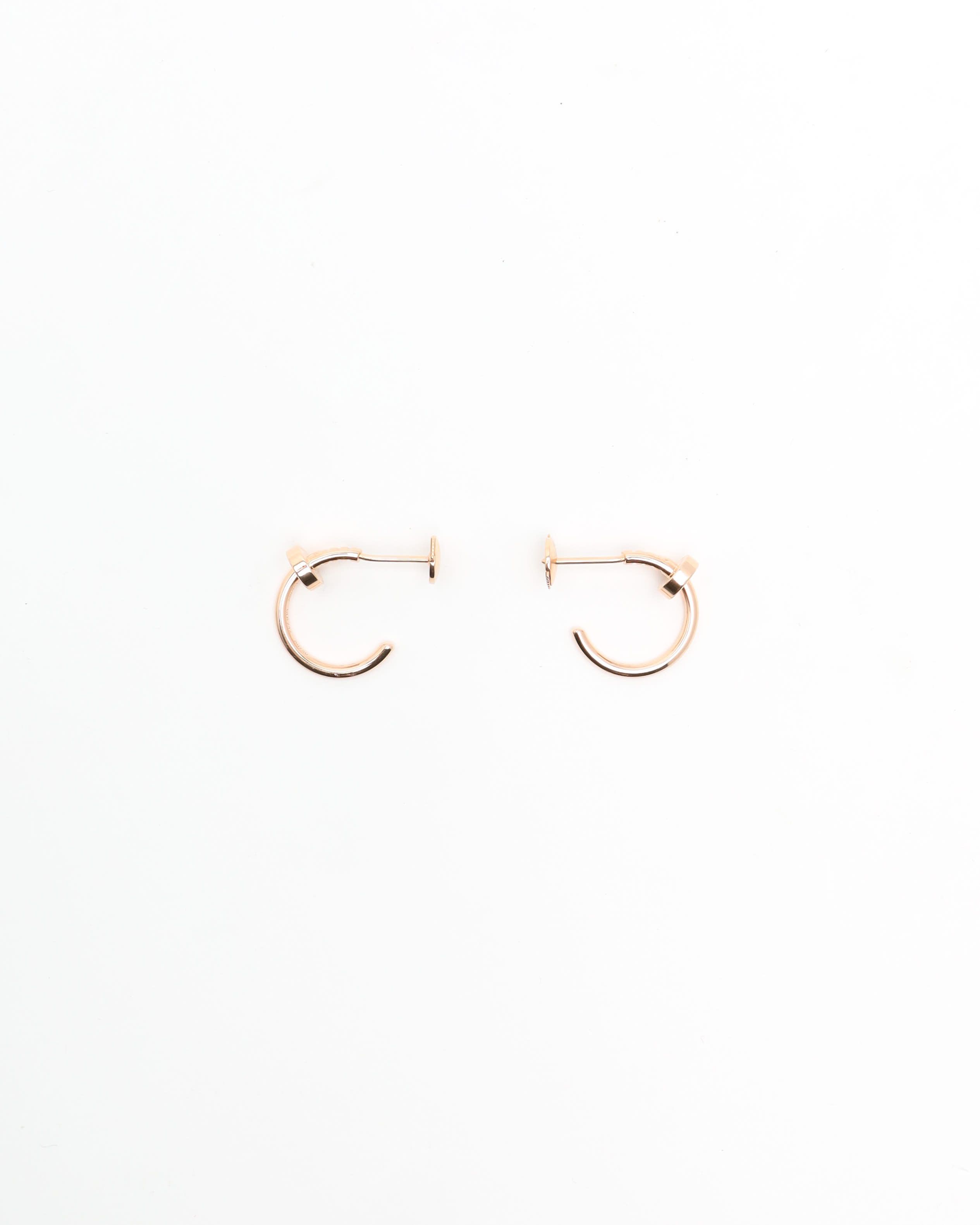 Cartier Juste Un Clou Hoop Earrings, Small Model, 18kt Rose Gold In Gold