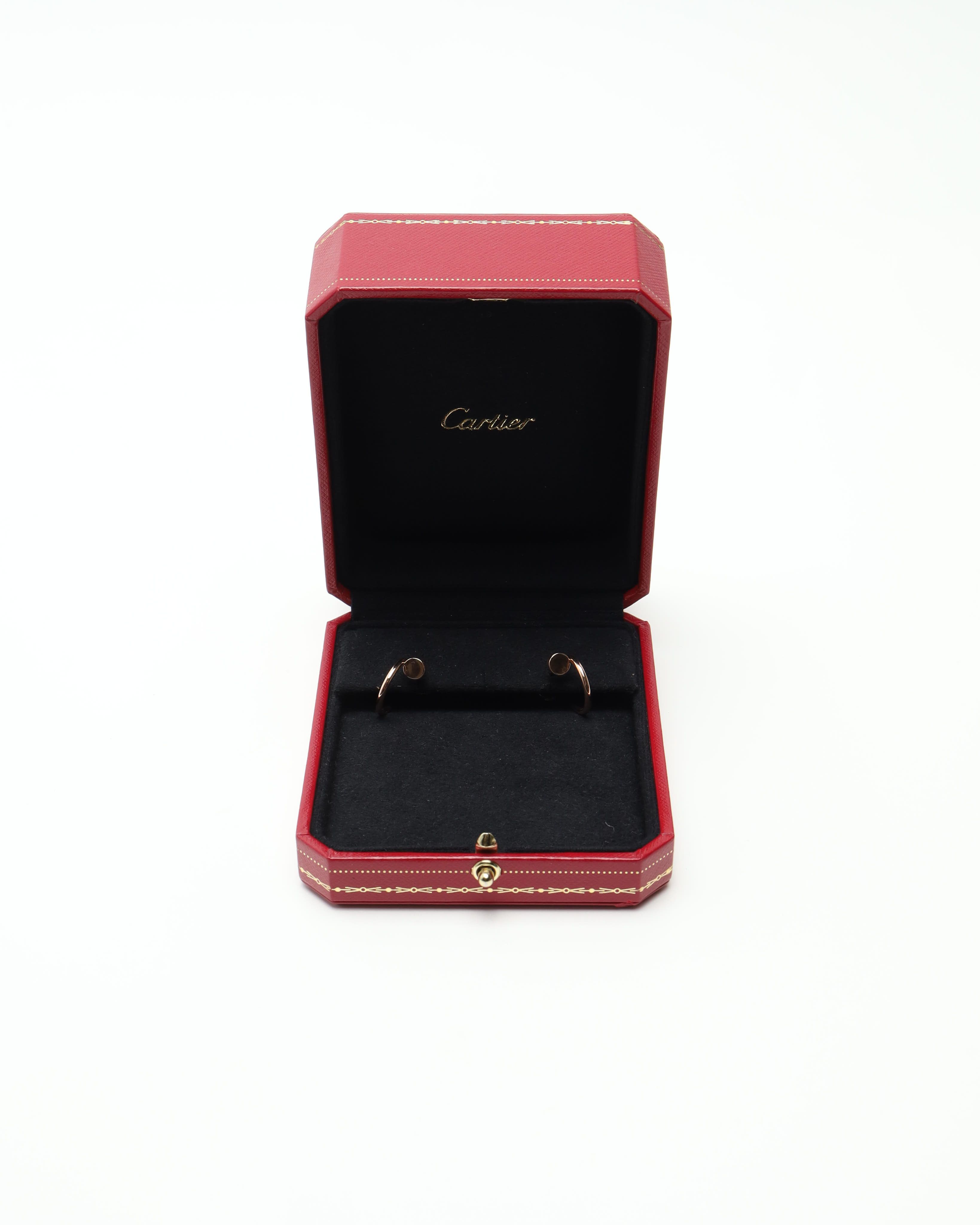 Cartier Juste Un Clou Hoop Earrings, Small Model, 18kt Rose Gold In Gold