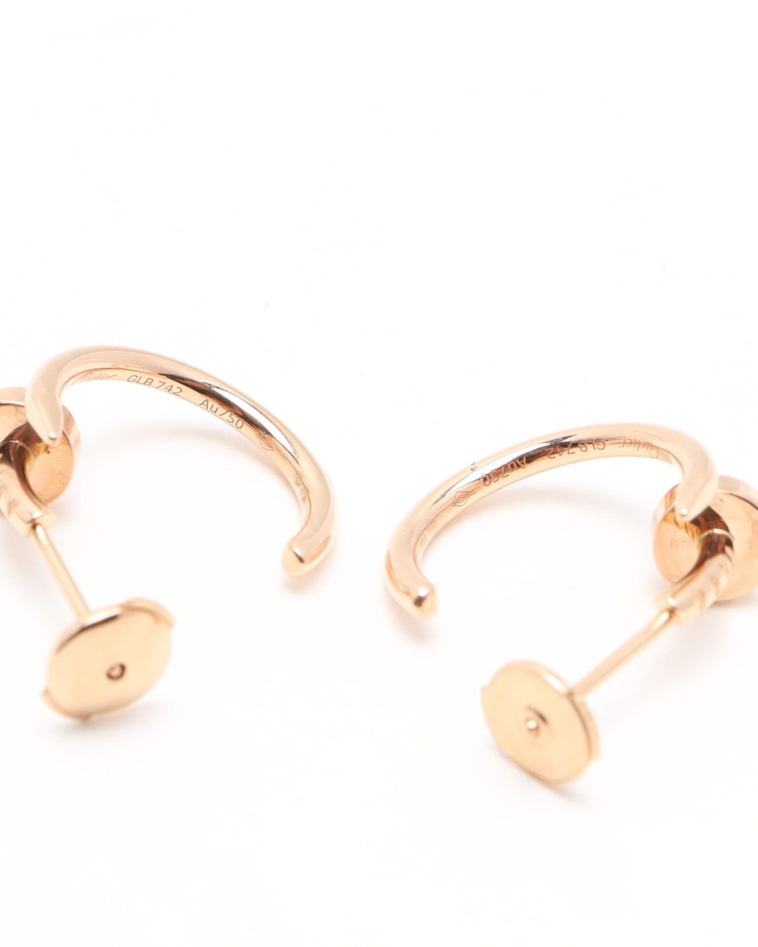 Cartier Juste Un Clou Hoop Earrings, Small Model, 18kt Rose Gold In Gold