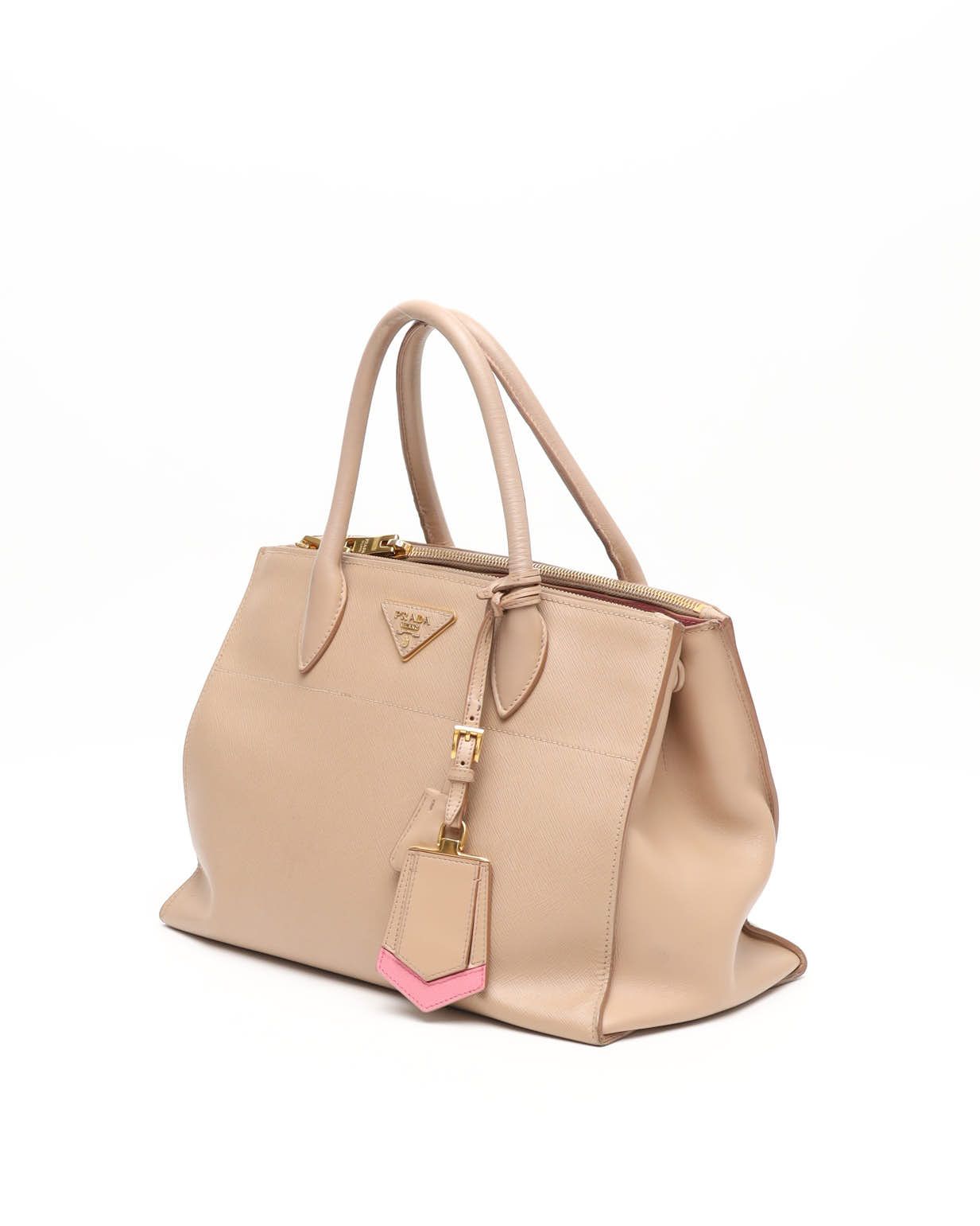 Prada Medium Saffiano Greca Paradigm Tote Bag In Multi