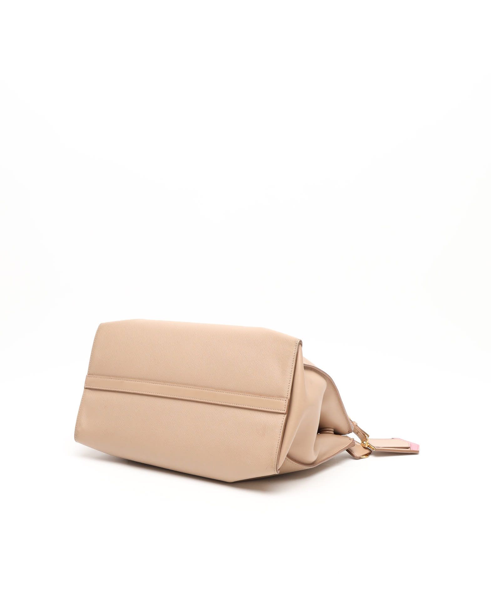Prada Medium Saffiano Greca Paradigm Tote Bag In Multi