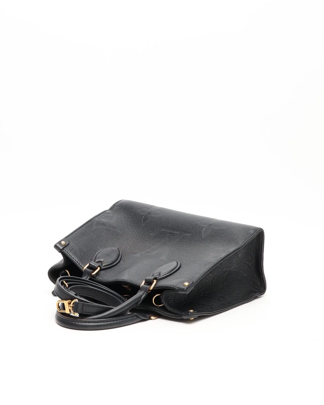 Pre-owned Louis Vuitton Empreinte Onthego Pm Bag In Black