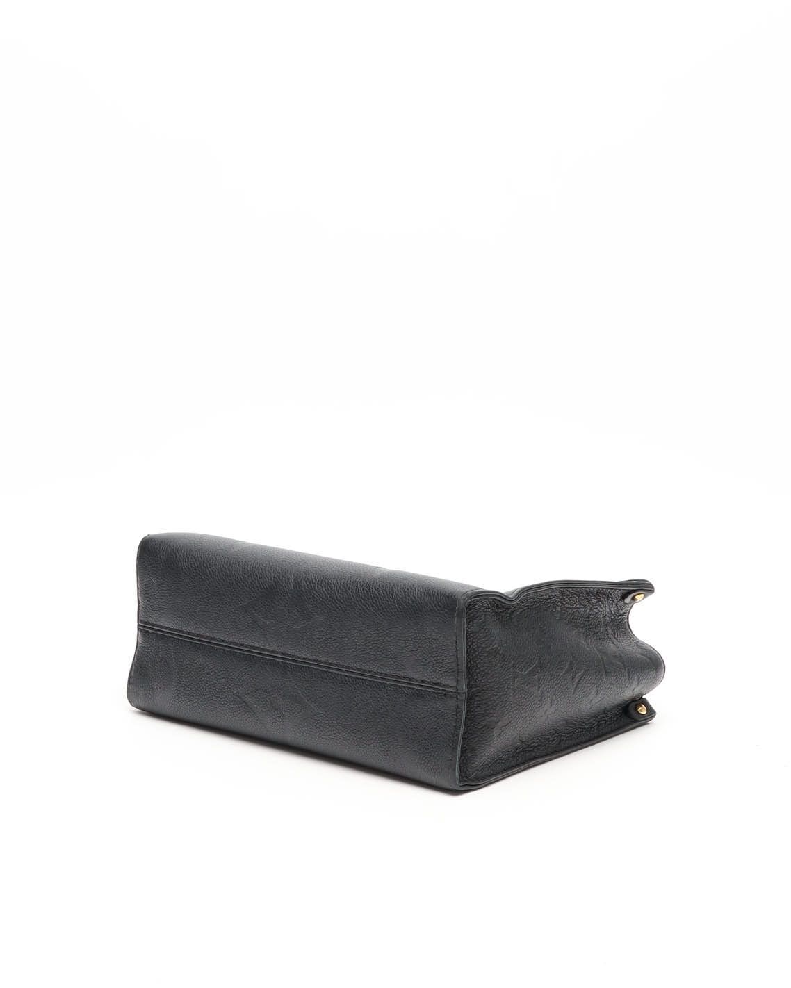 Pre-owned Louis Vuitton Empreinte Onthego Pm Bag In Black