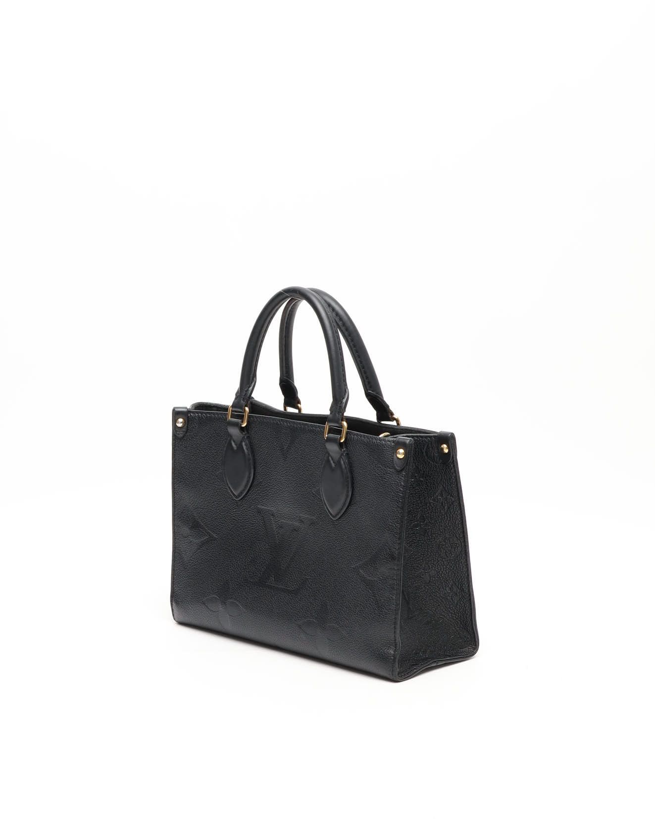 Pre-owned Louis Vuitton Empreinte Onthego Pm Bag In Black