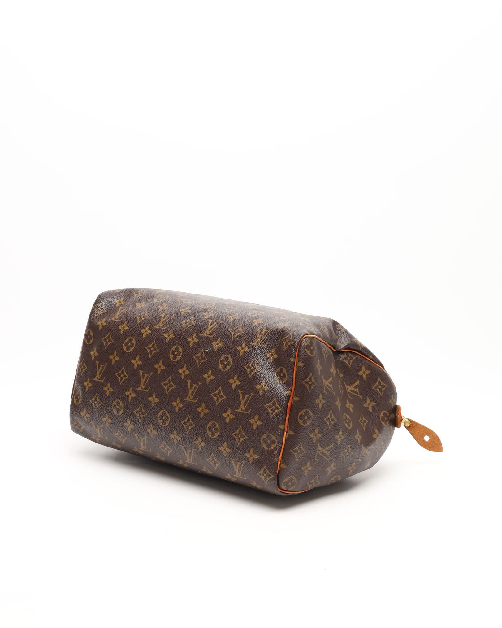 Pre-owned Louis Vuitton Monogram Speedy 35 Bag In Brown