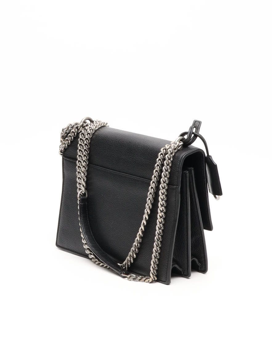 Saint Laurent Medium Sunset Bag In Black