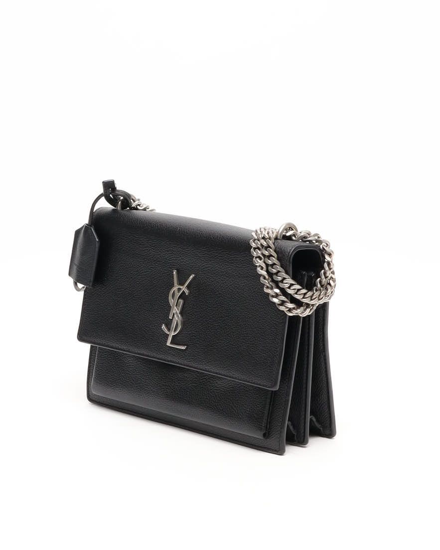 Saint Laurent Medium Sunset Bag In Black
