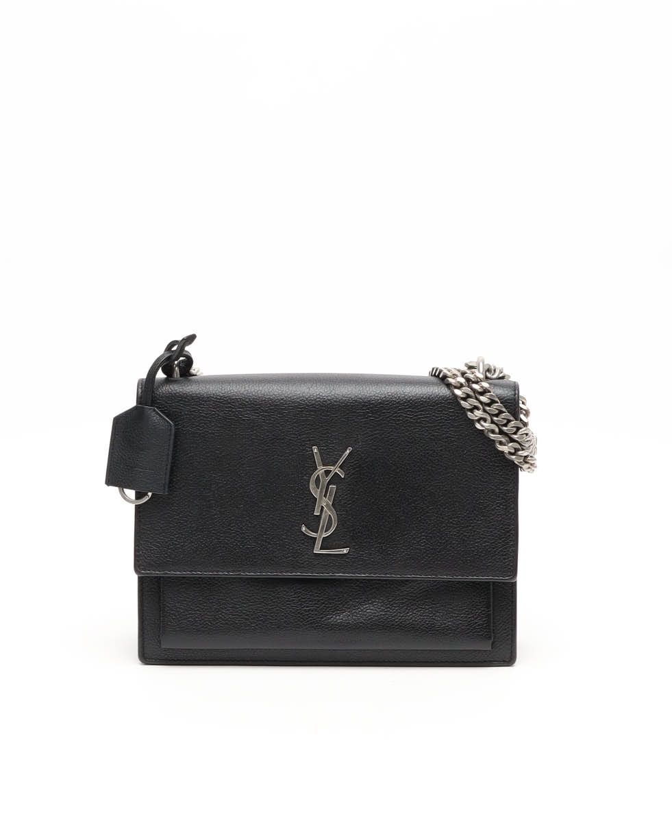 Saint Laurent Medium Sunset Bag In Black