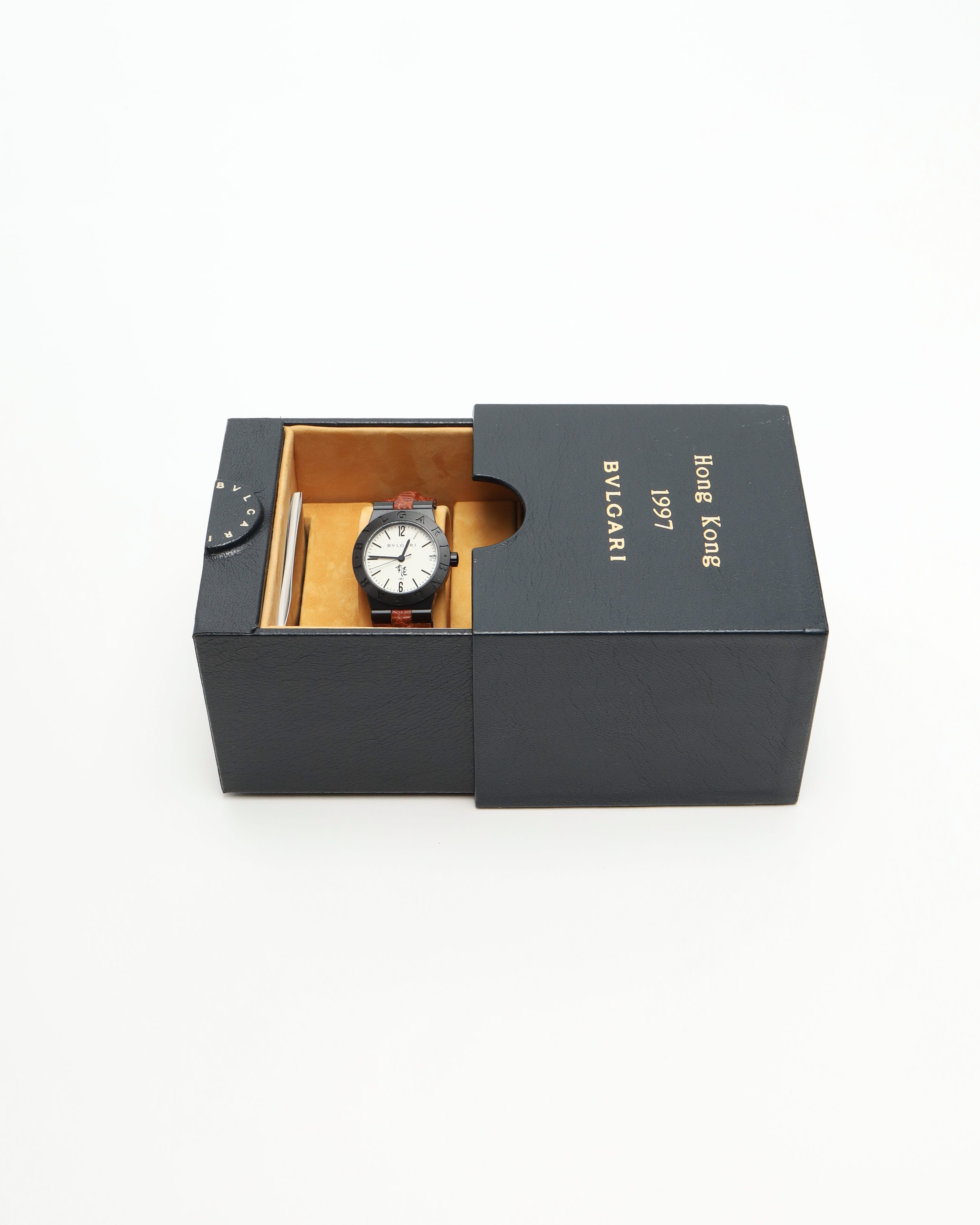 Bvlgari Diagono 27mm Ref Lc29s Hong Kong 1997 Full Set Watch In Brown
