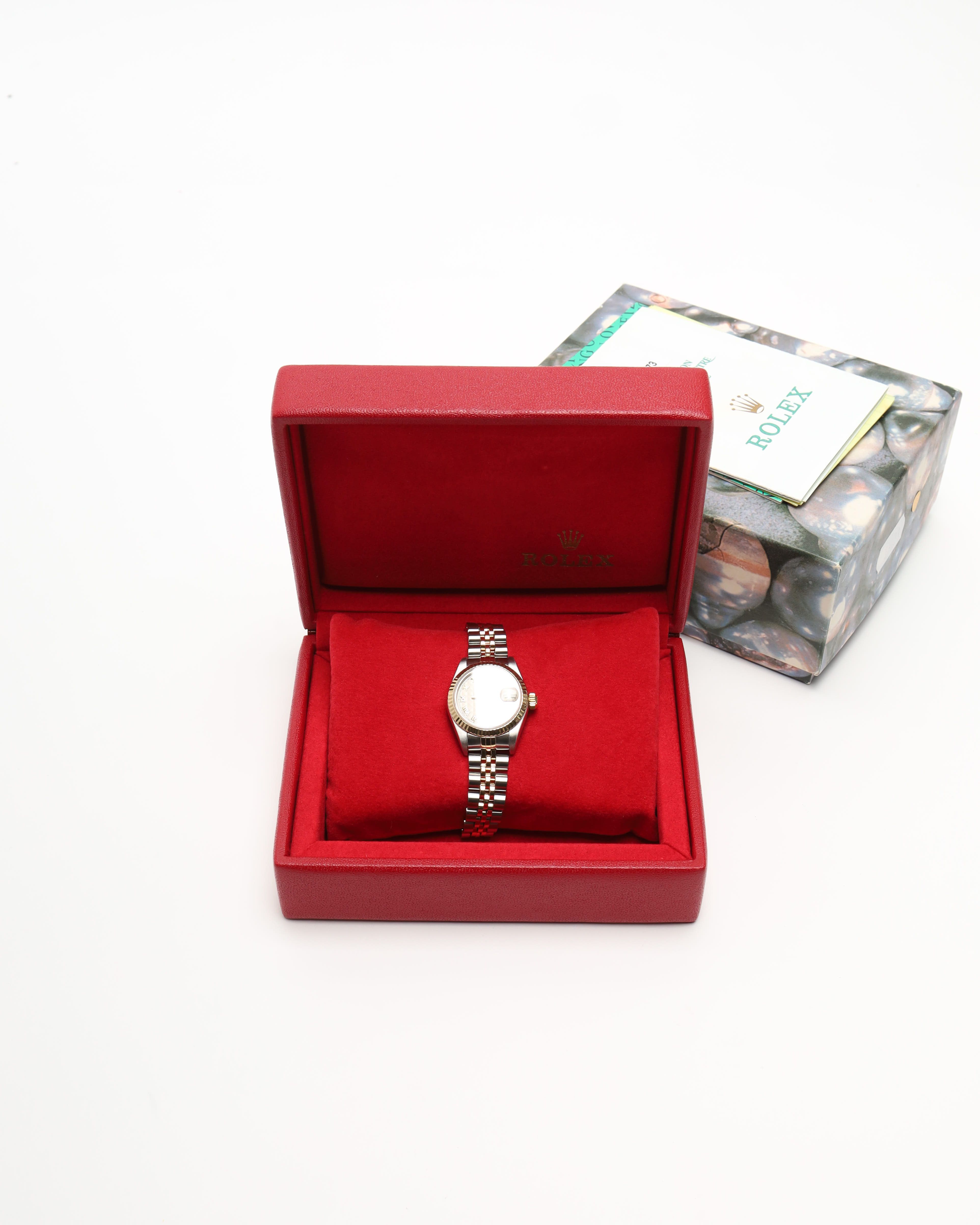 Rolex Lady-datejust 26mm Ref 79173 Full Set Rare Pyramid Dial 2000 Watch In Multi