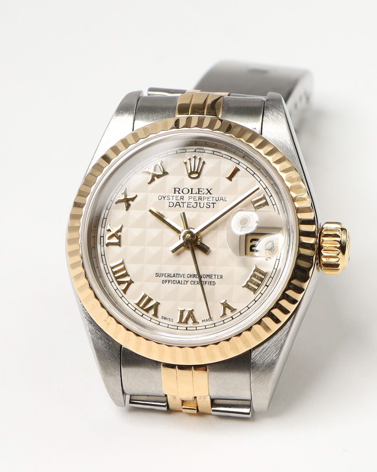 Rolex Lady-datejust 26mm Ref 79173 Full Set Rare Pyramid Dial 2000 Watch In Multi