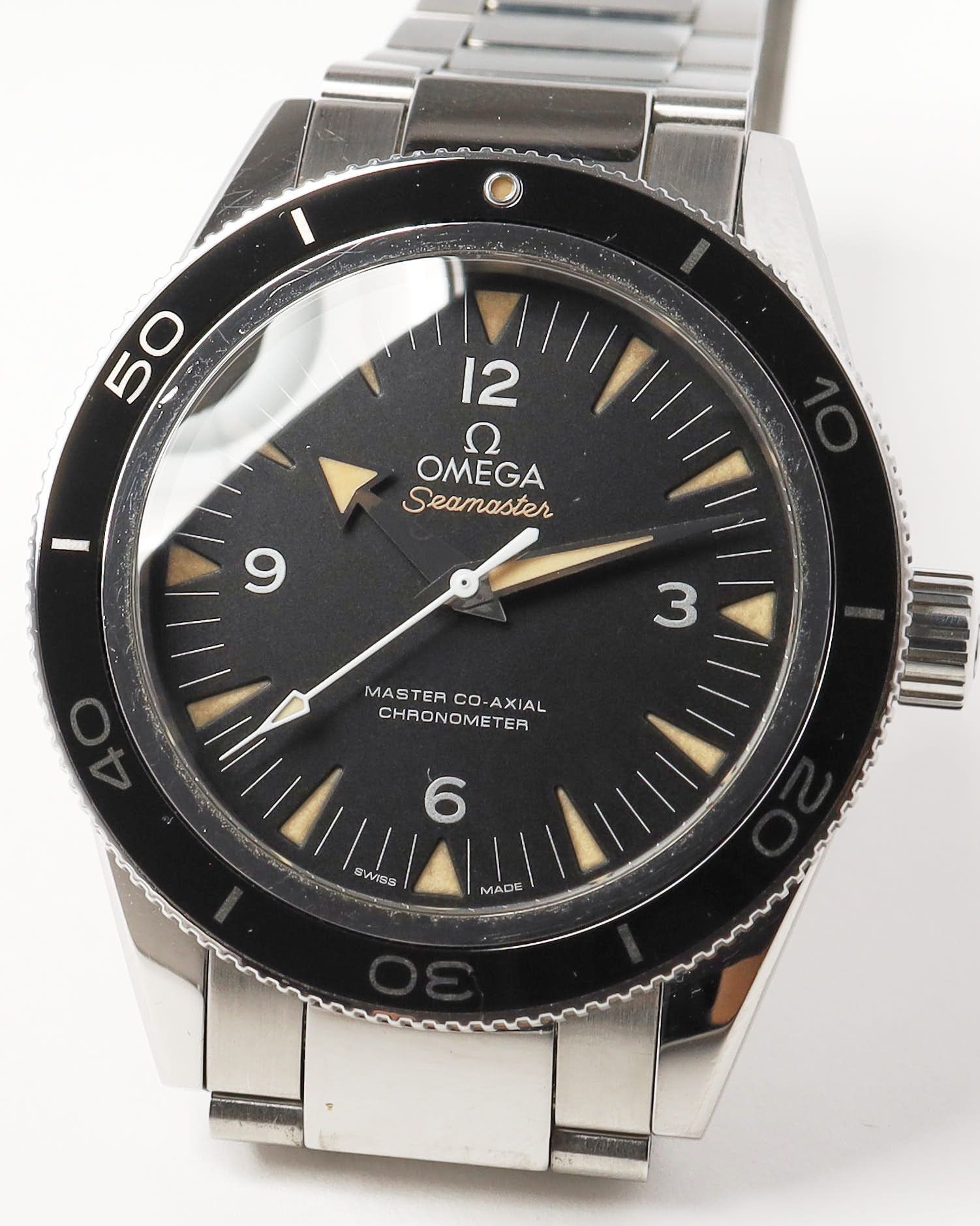 Omega Seamaster 300 41mm Co-axial Full Set Watch In Silver