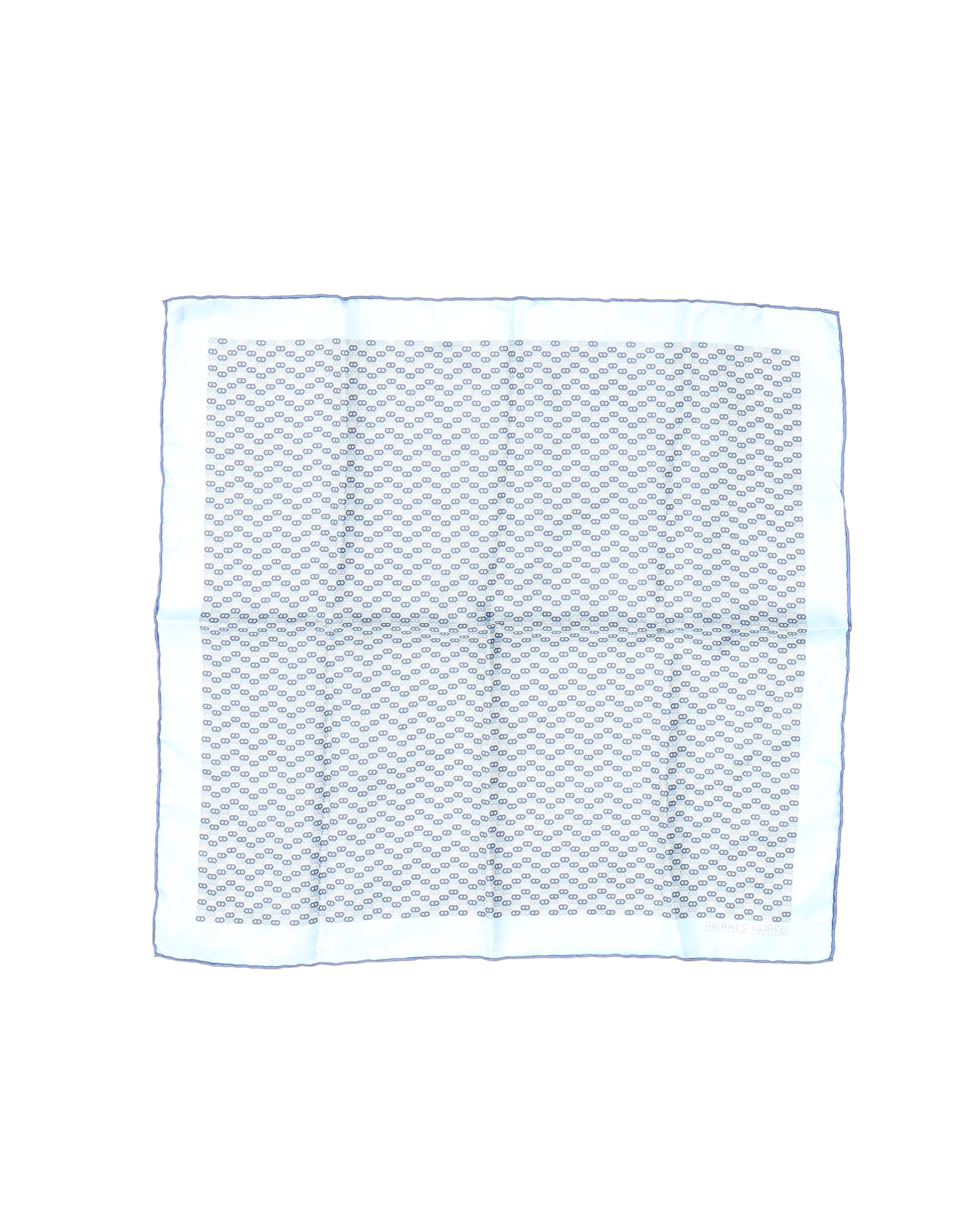 Pre-owned Hermes Hermès 42 Silk Scarf In Blue