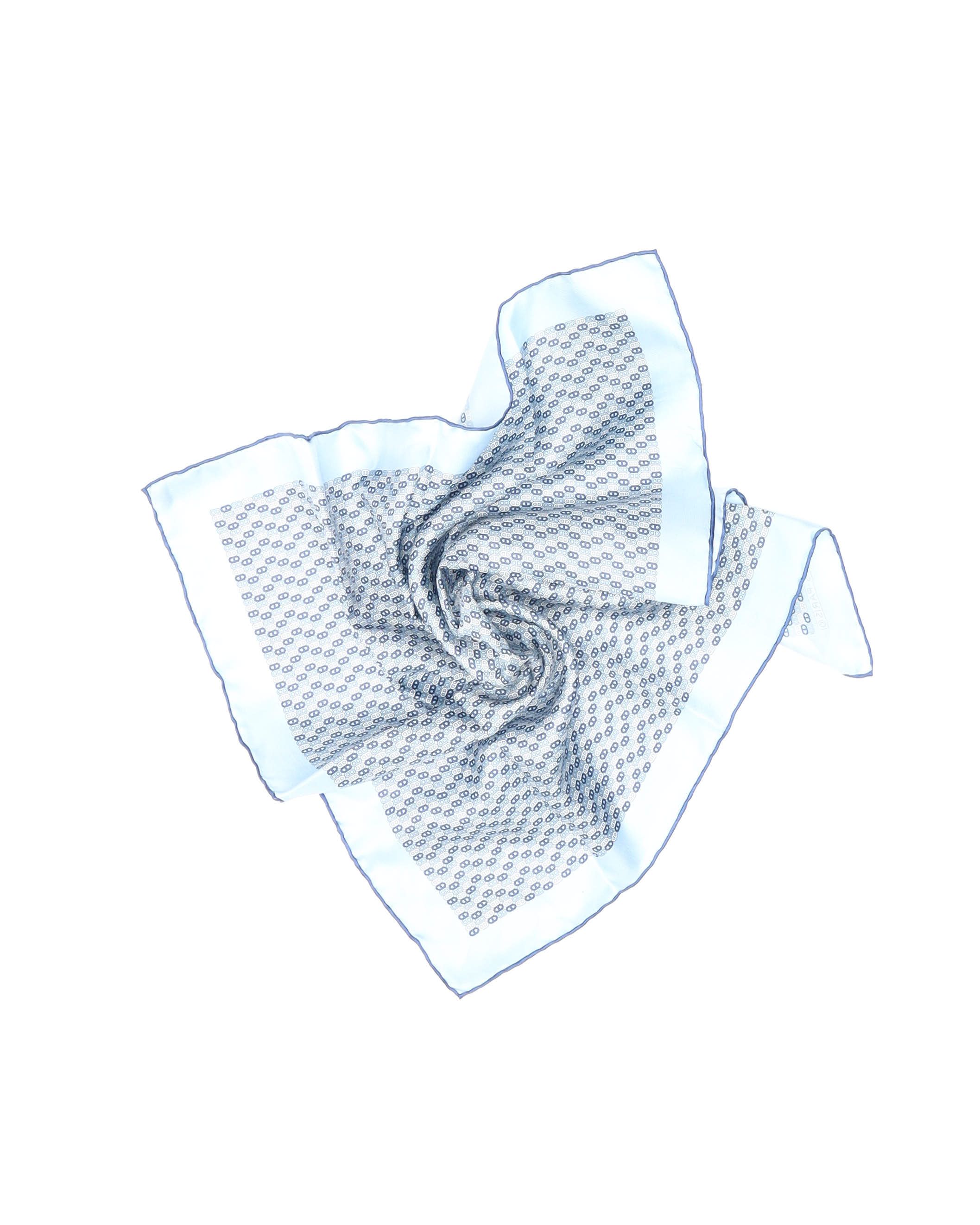 Pre-owned Hermes Hermès 42 Silk Scarf In Blue