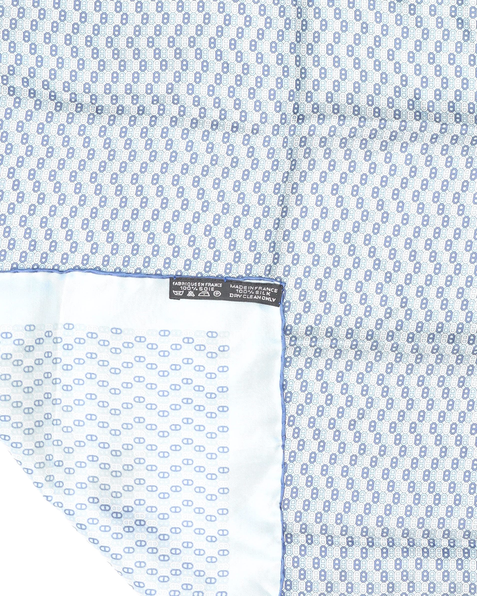 Pre-owned Hermes Hermès 42 Silk Scarf In Blue