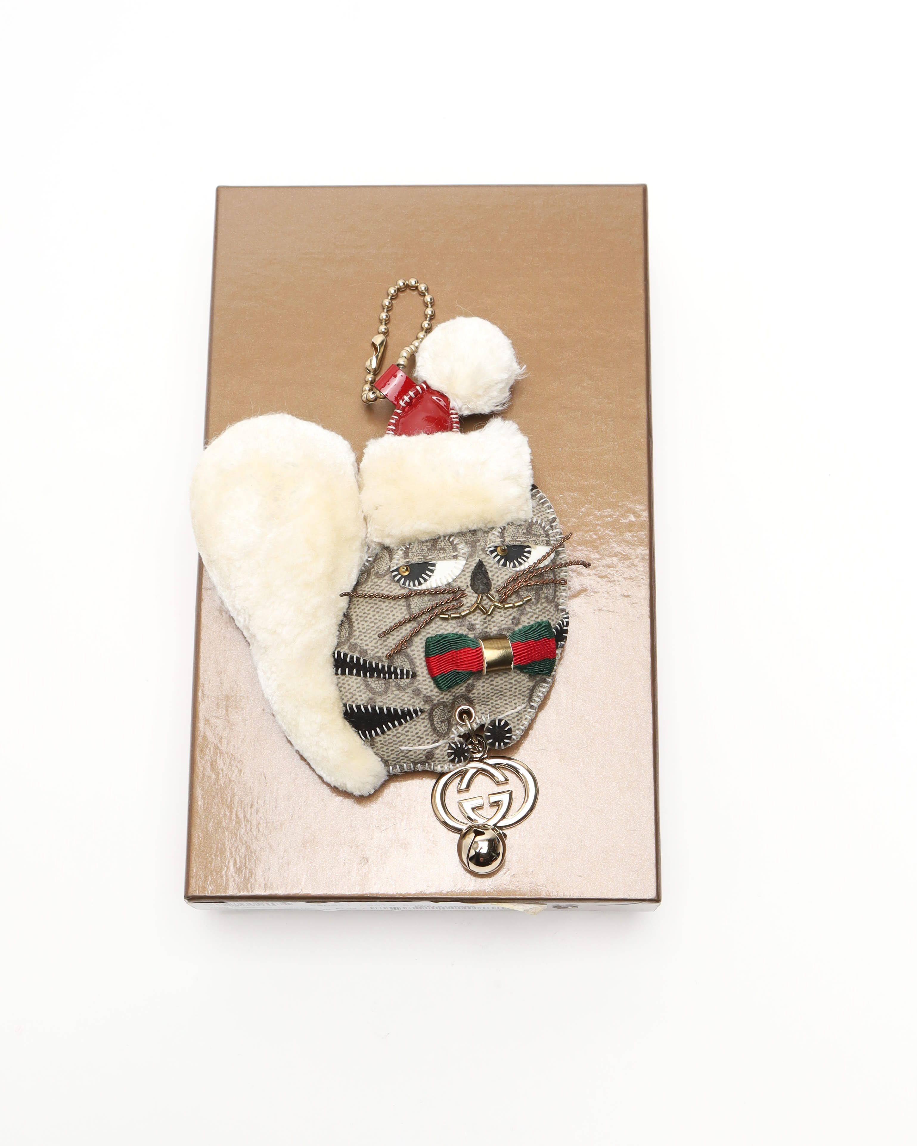 Gucci Oli Cat Charm With Bell In Multi